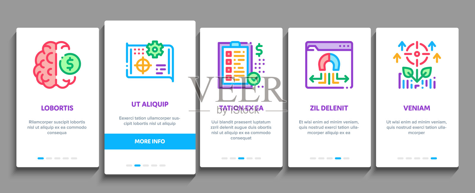 众筹业务上线元素图标集向量插画图片素材