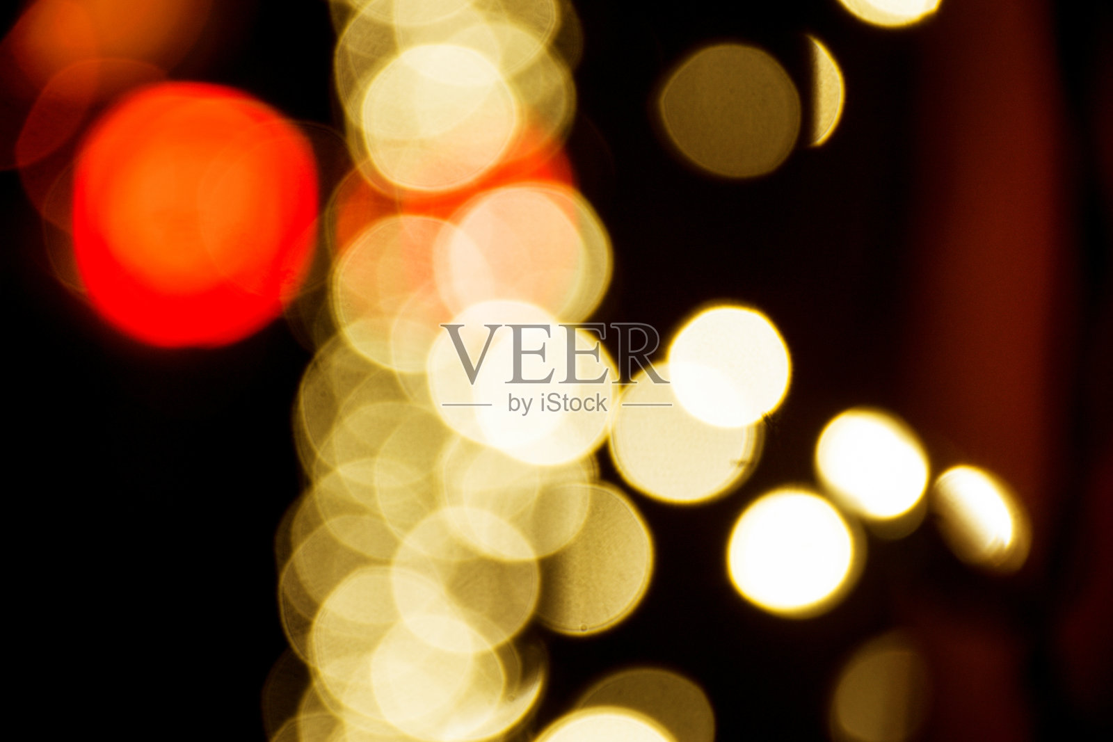 抽象模糊散焦红色和黄色散焦灯照片摄影图片