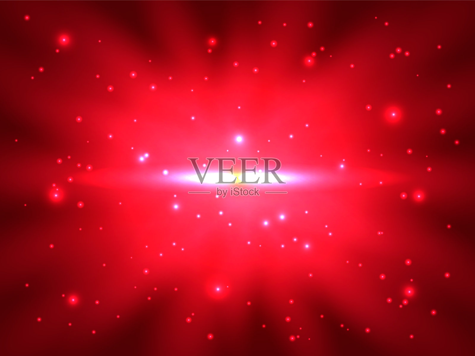 暗红色的天空伴随着星星的陨落和光线。矢量股票插图海报或横幅插画图片素材