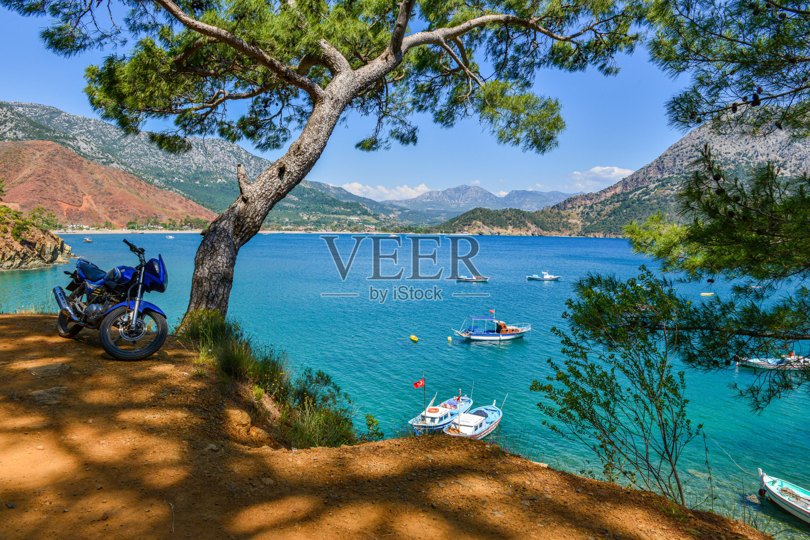 Adrasan。Adrasan海湾位于安塔利亚的Kumluca地区。照片摄影图片