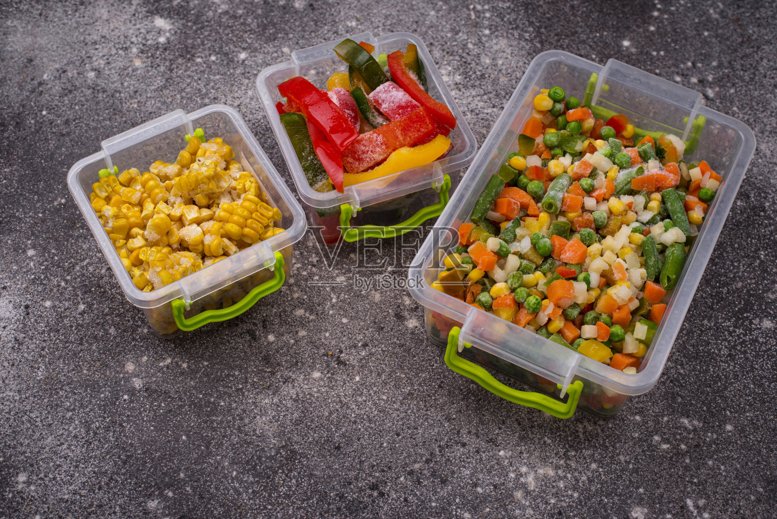 各种速冻蔬菜套装照片摄影图片