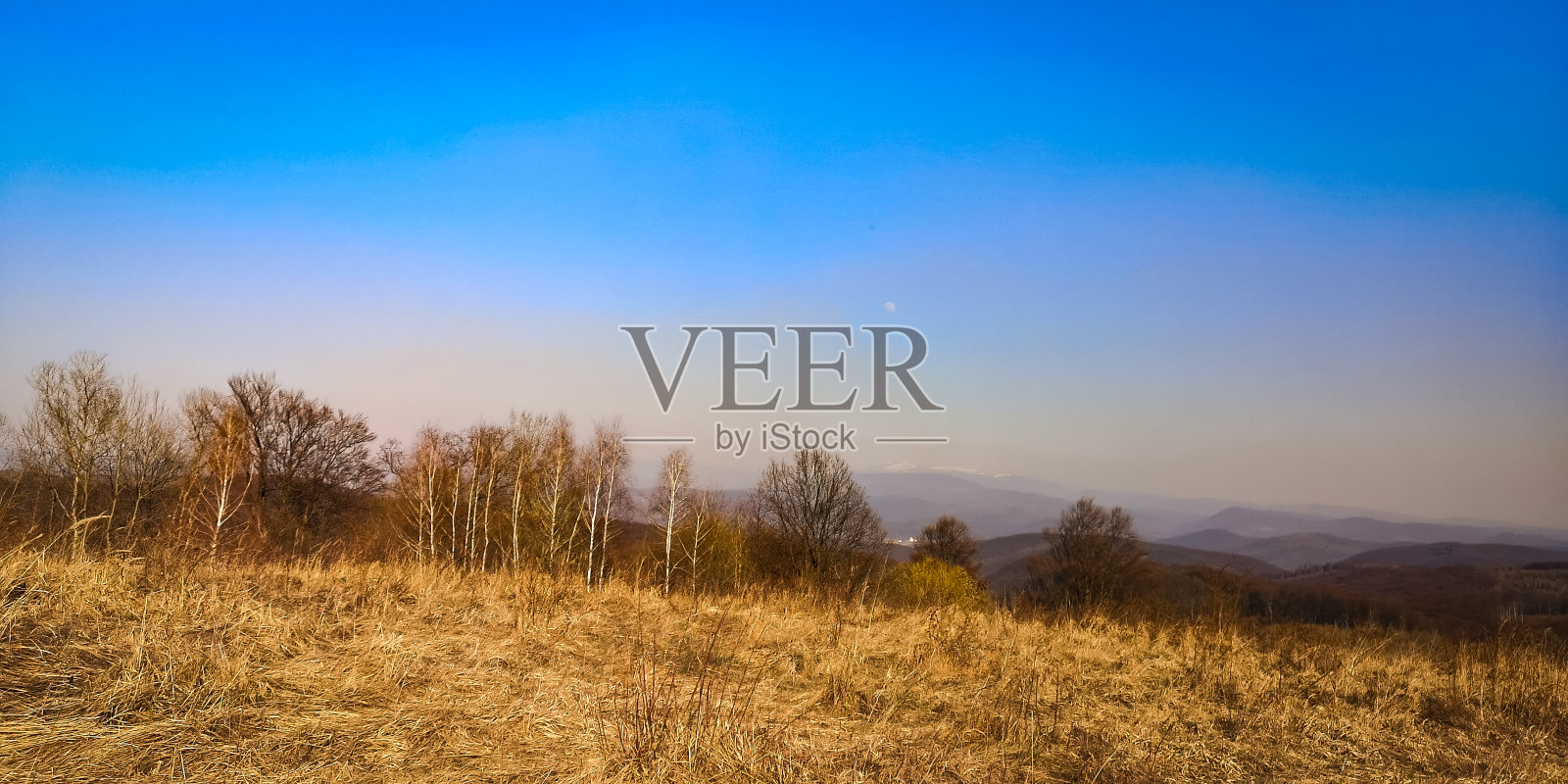 喀尔巴阡山泉的全景照片摄影图片