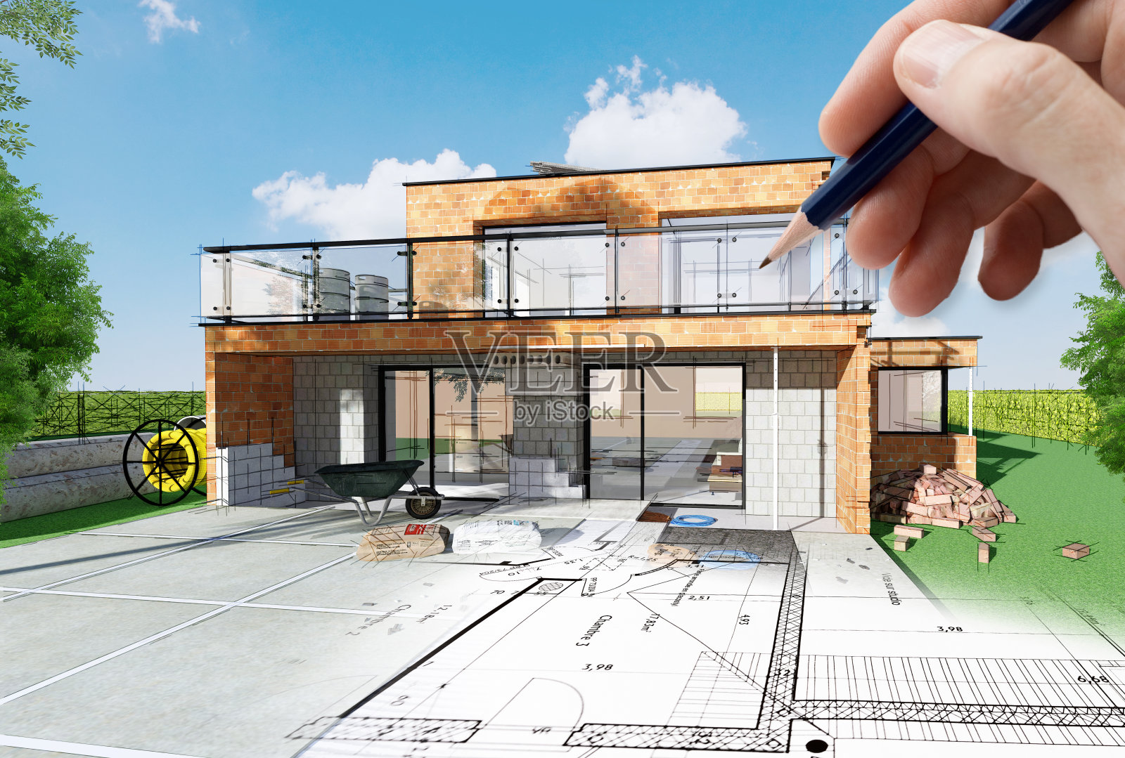 3 d的房子照片摄影图片