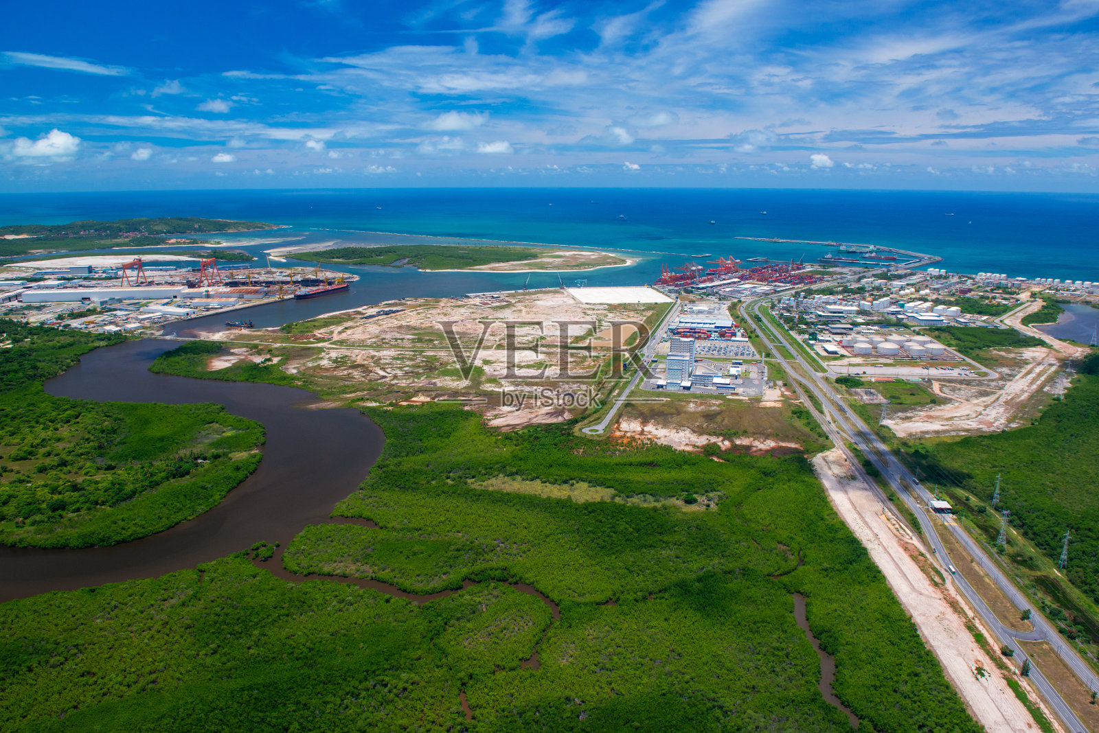 苏亚普港，伊波茹卡，伯南布科。照片摄影图片