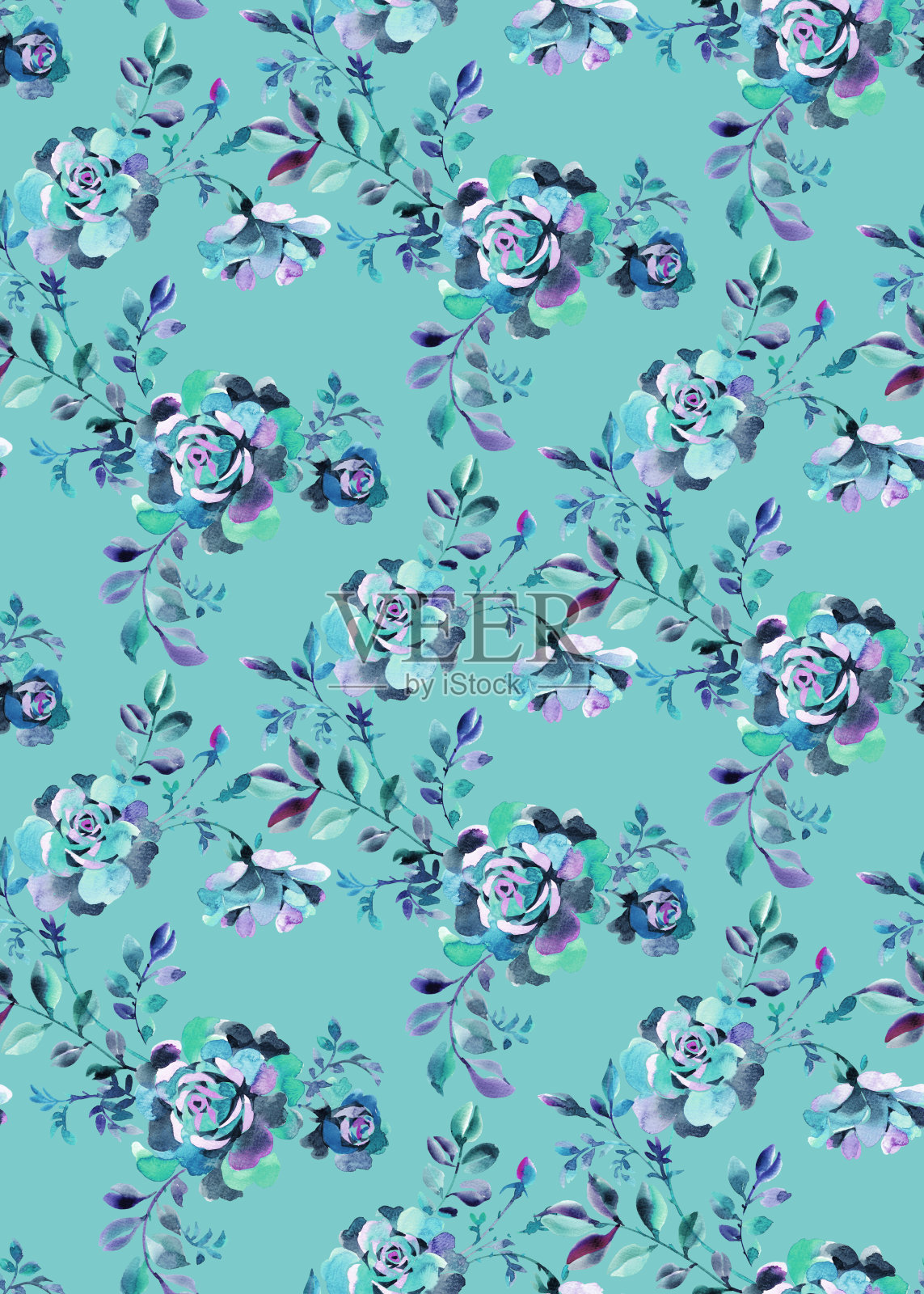 植物无缝模式插画图片素材