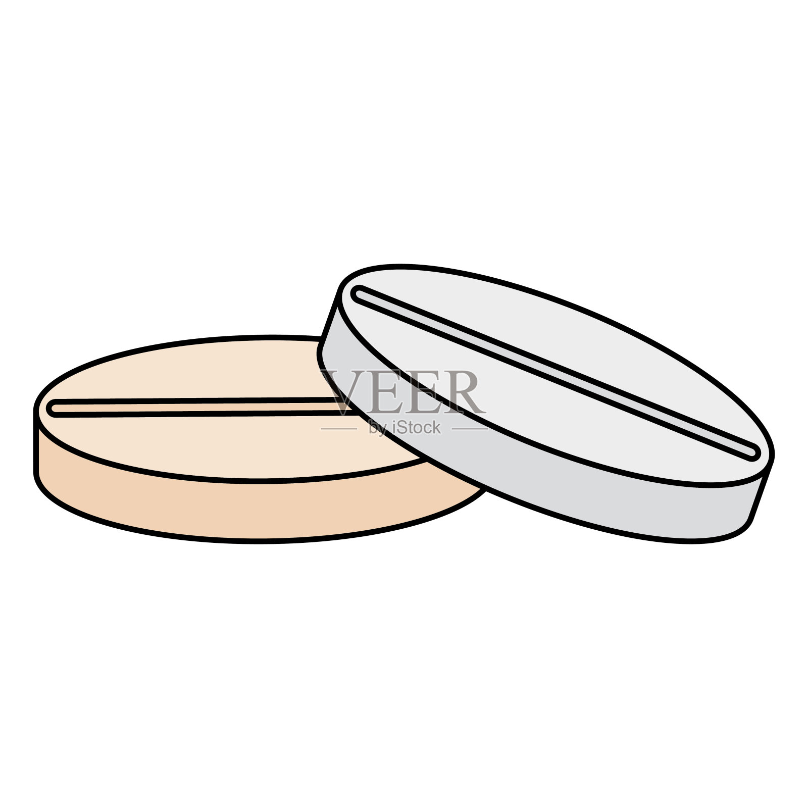 孤立的药丸图标插画图片素材