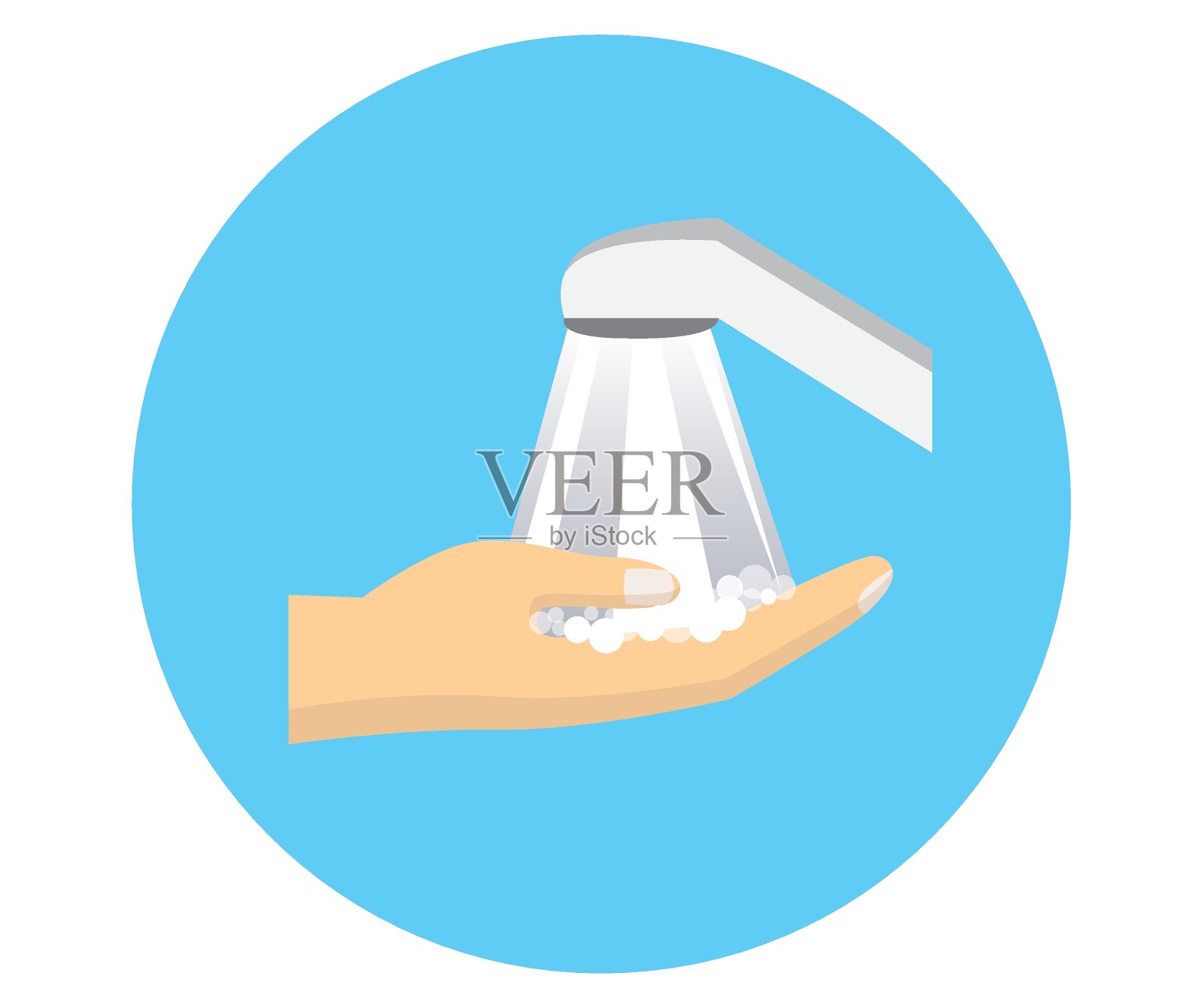 洗手。洗手液。矢量插图，平面设计。插画图片素材