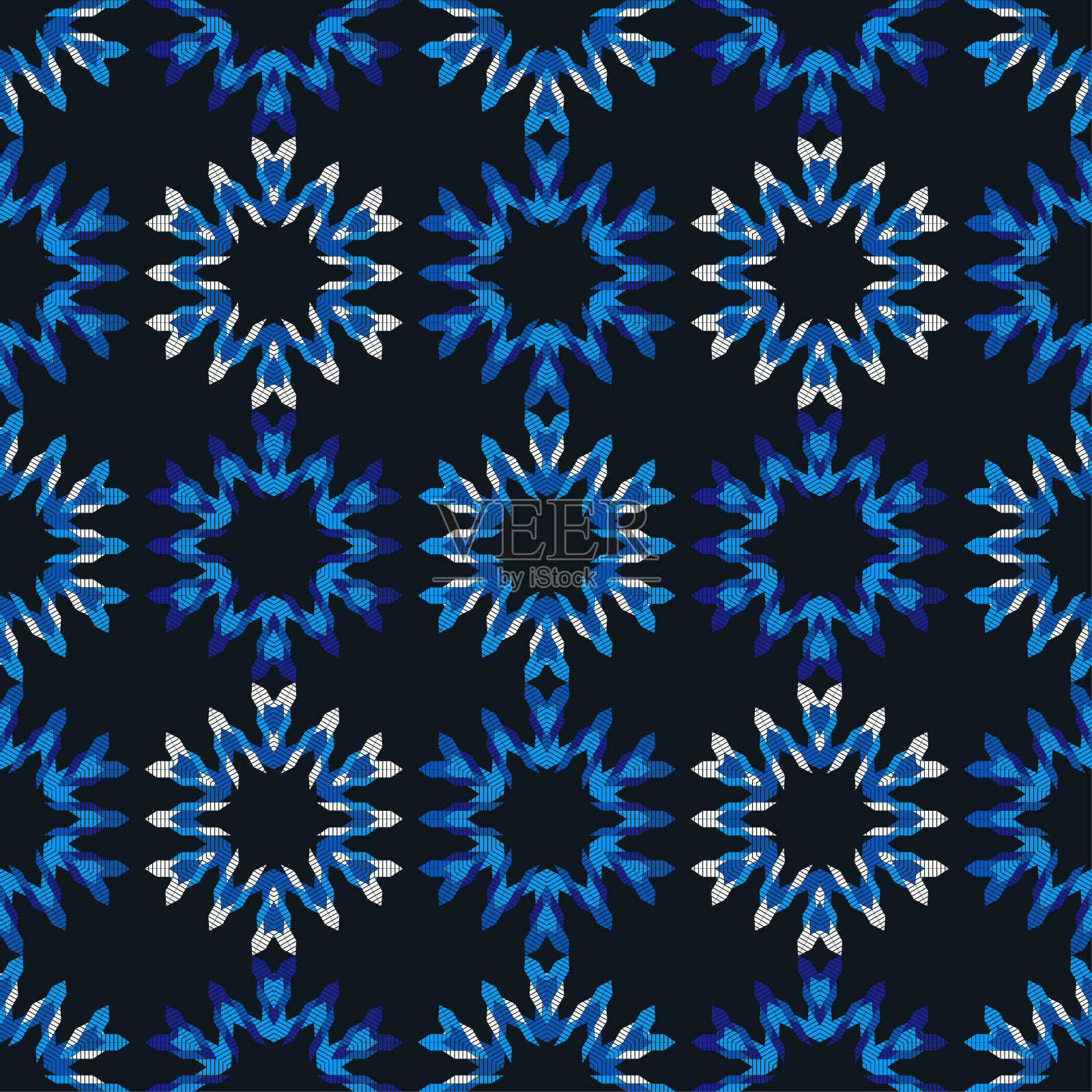 六边形。设计与手动孵育。民族那种波西米亚风格的装饰。无缝的背景。插画图片素材