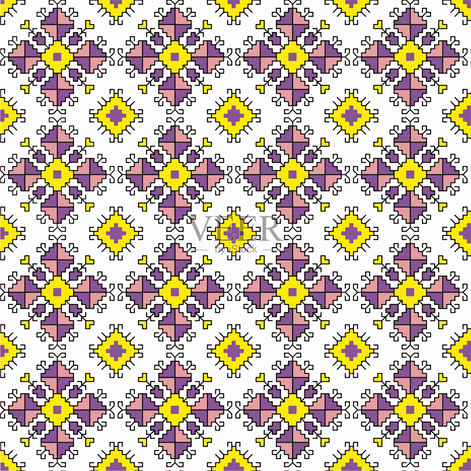 保加利亚民间图案舍维察015插画图片素材