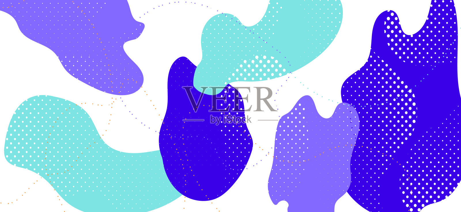 彩色复古的形状。创造性的抽象插画图片素材