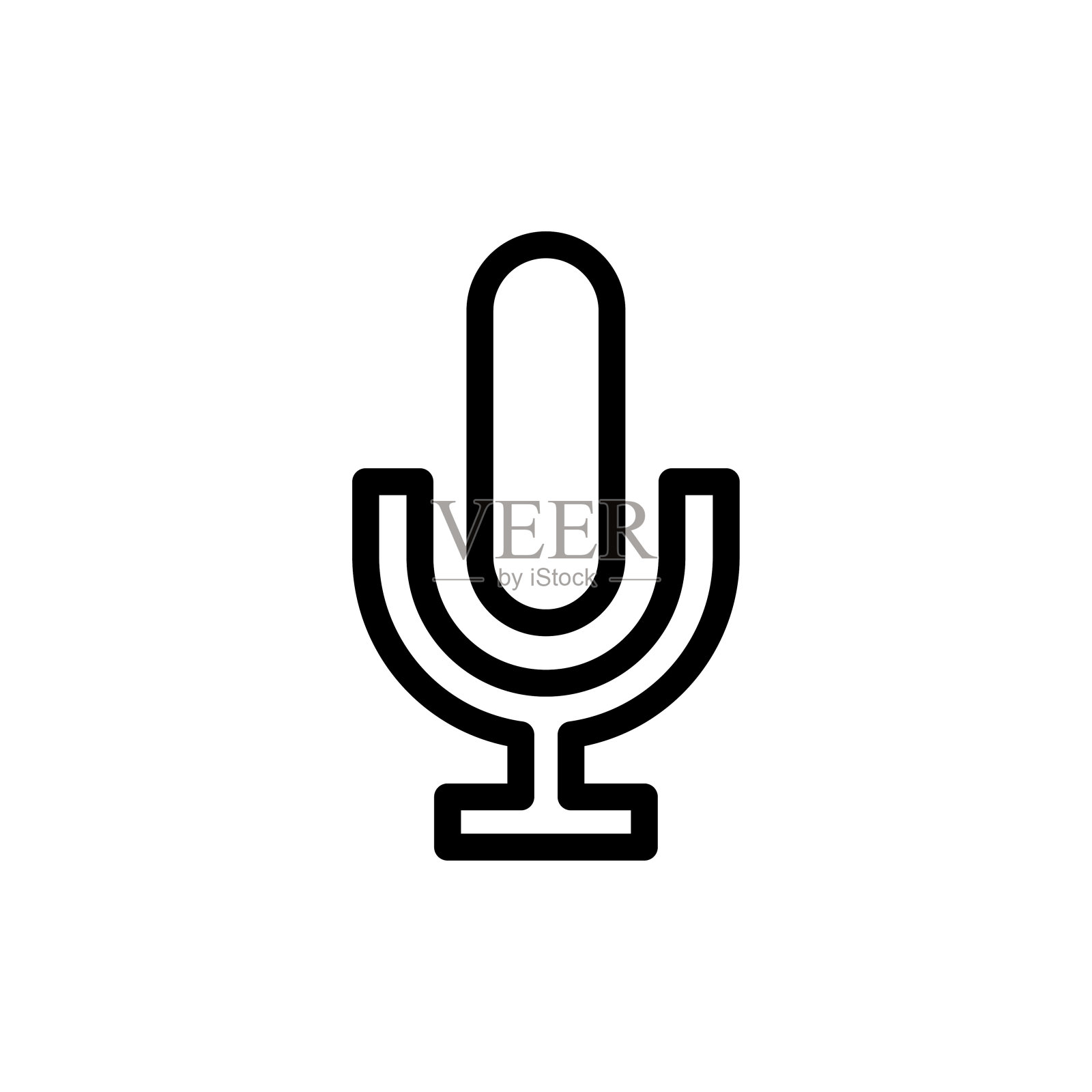 麦克风图标平面矢量模板设计流行图标素材