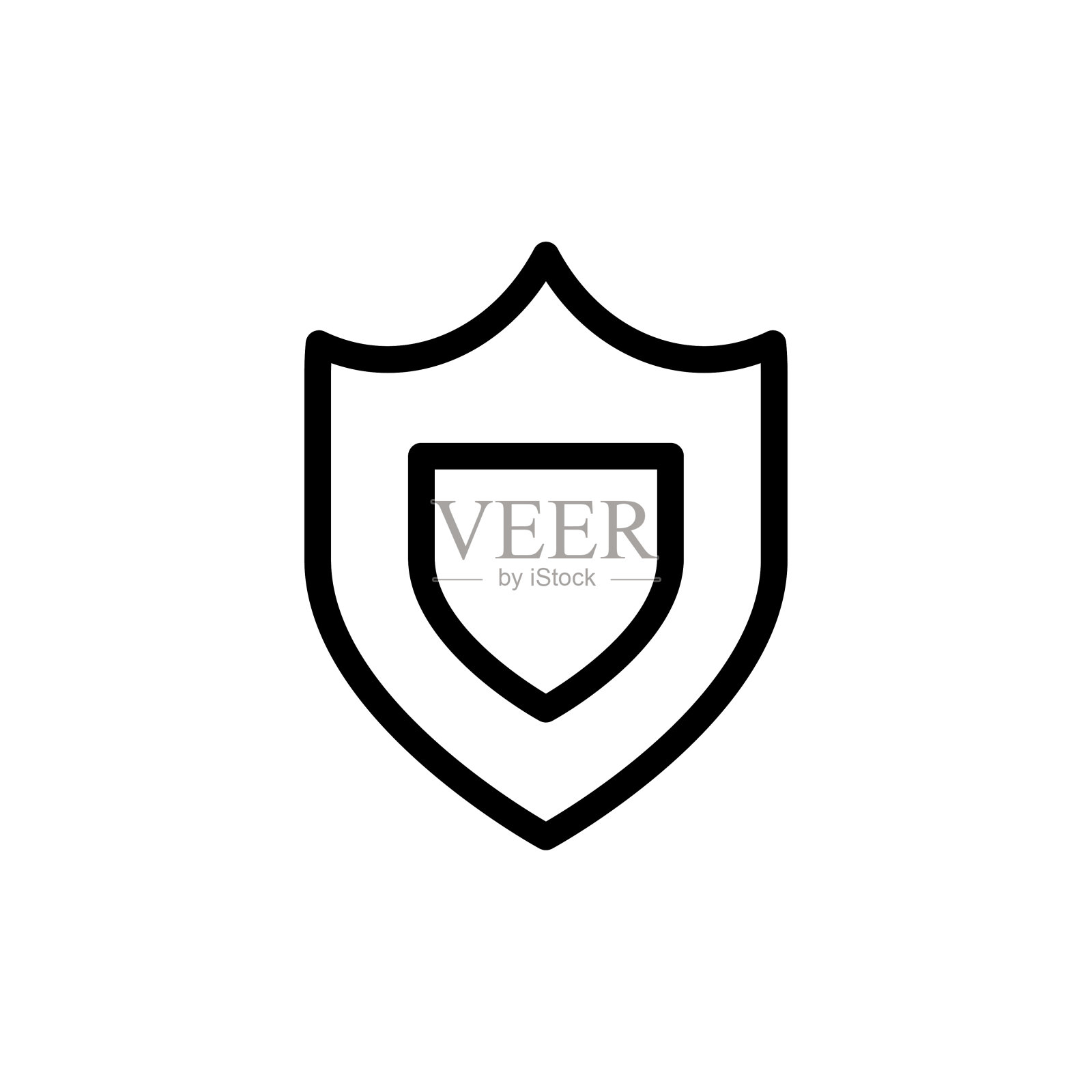 盾形图标平面矢量模板设计新潮插画图片素材