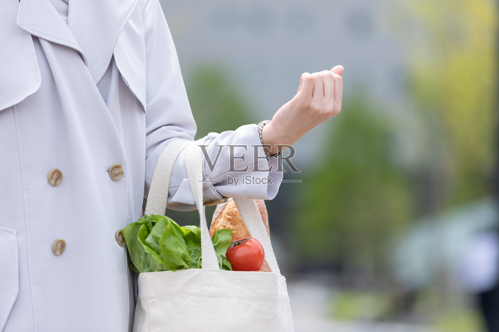 在超市买的食品的环保袋照片摄影图片