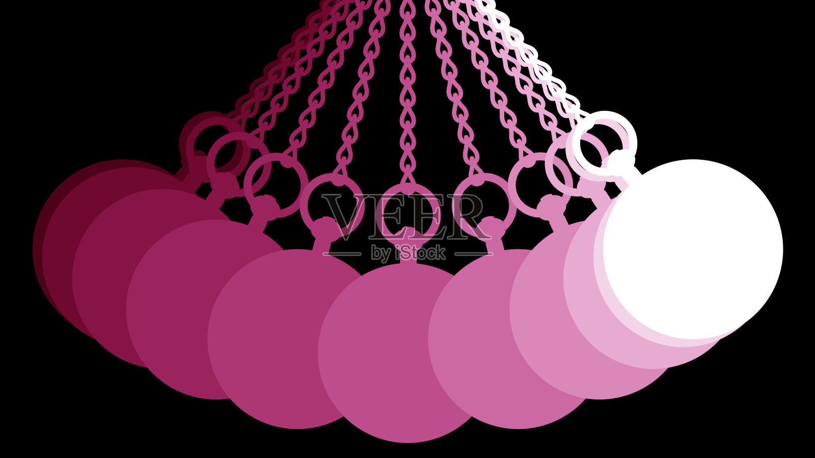 怀表的钟摆。插图。插画图片素材