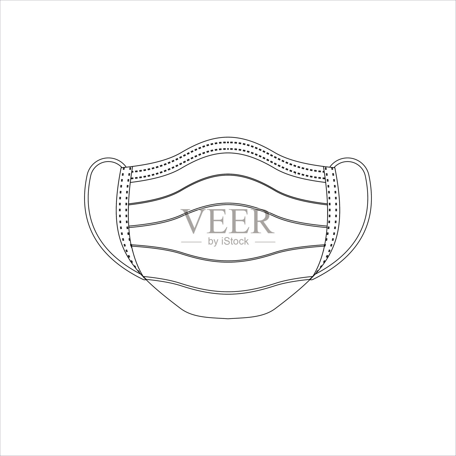 医用口罩设计矢量插图插画图片素材