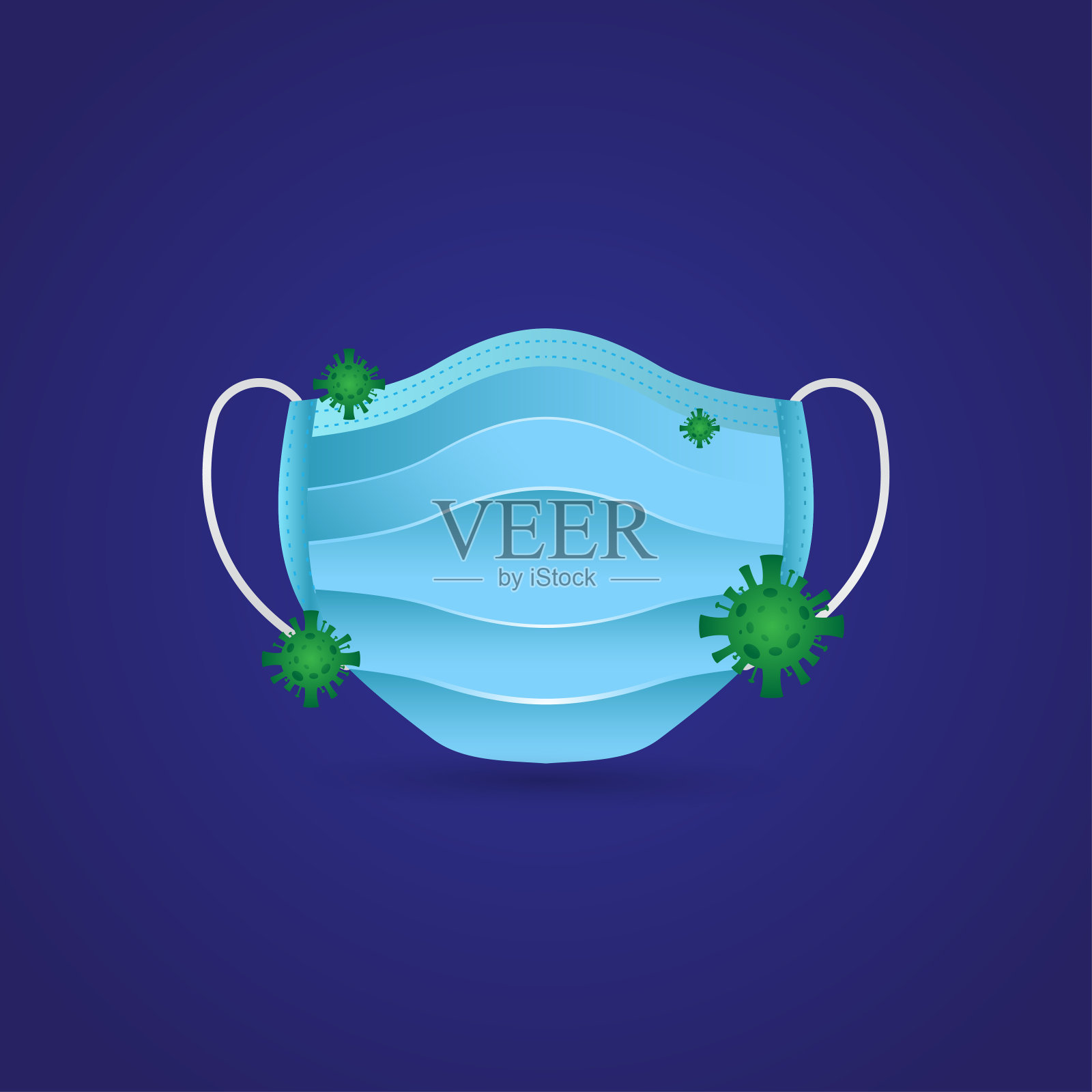 医用口罩设计矢量插图插画图片素材