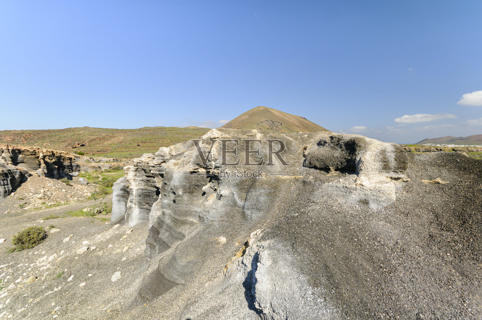 西班牙兰萨罗特加那利岛的火山景观照片摄影图片