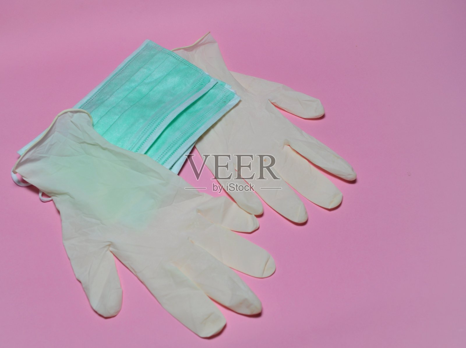 医用口罩和医用手套照片摄影图片