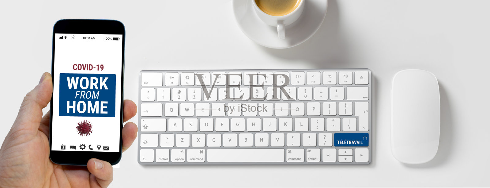 在家工作插图横幅照片摄影图片