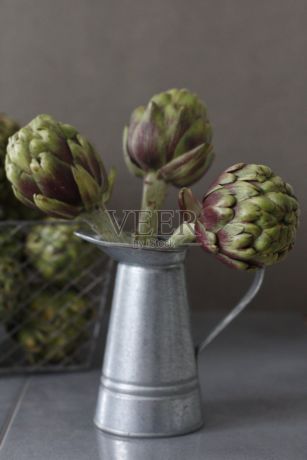 美味健康的有机洋蓟照片摄影图片