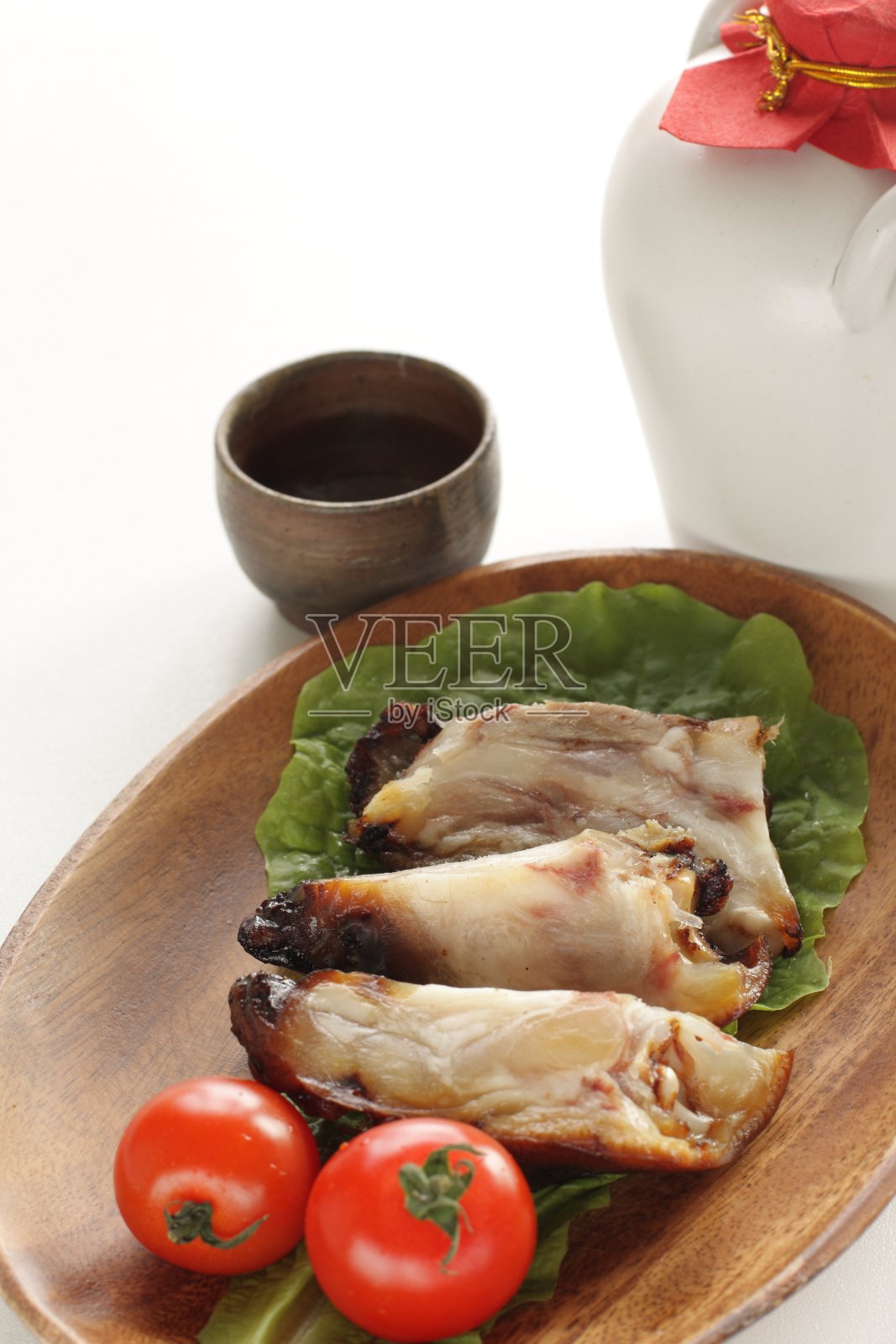 韩式食物，红烧猪蹄照片摄影图片