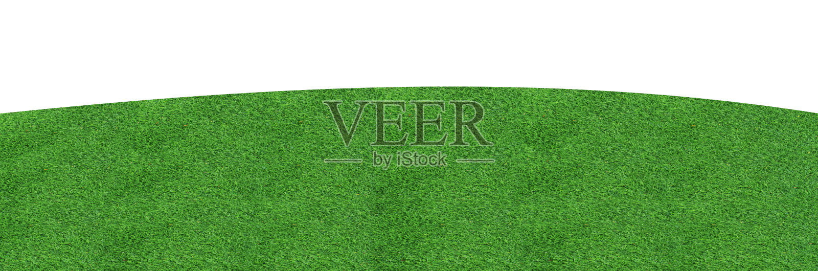 绿色草地孤立在白色背景与修剪路径。照片摄影图片