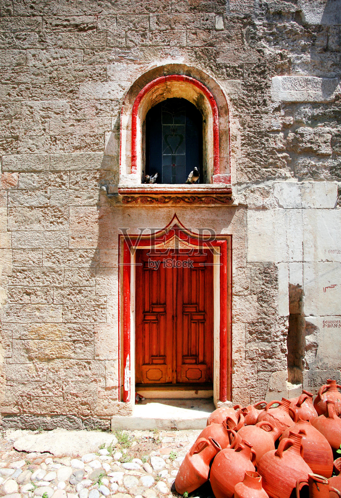 火鸡，kizilsarli Mustafa Pasa Mosque在Bodrum Castle照片摄影图片