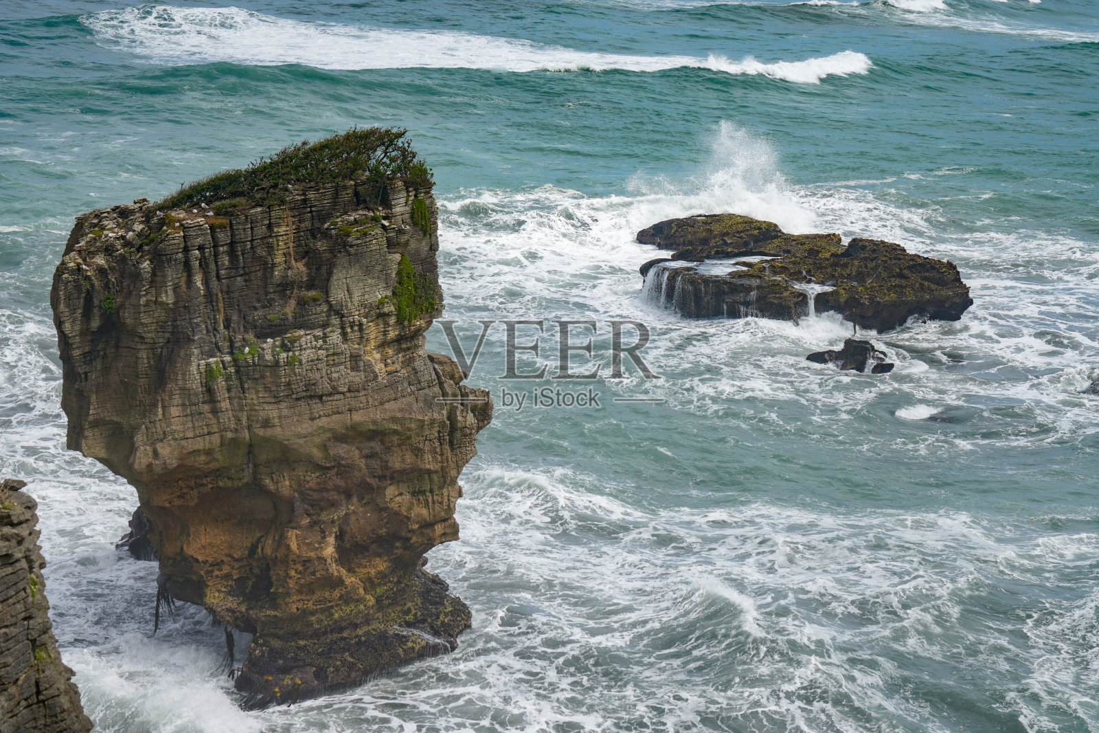 Punakaiki Pancake Rocks and Blowholes Walk, Paparoa国家公园，新西兰照片摄影图片