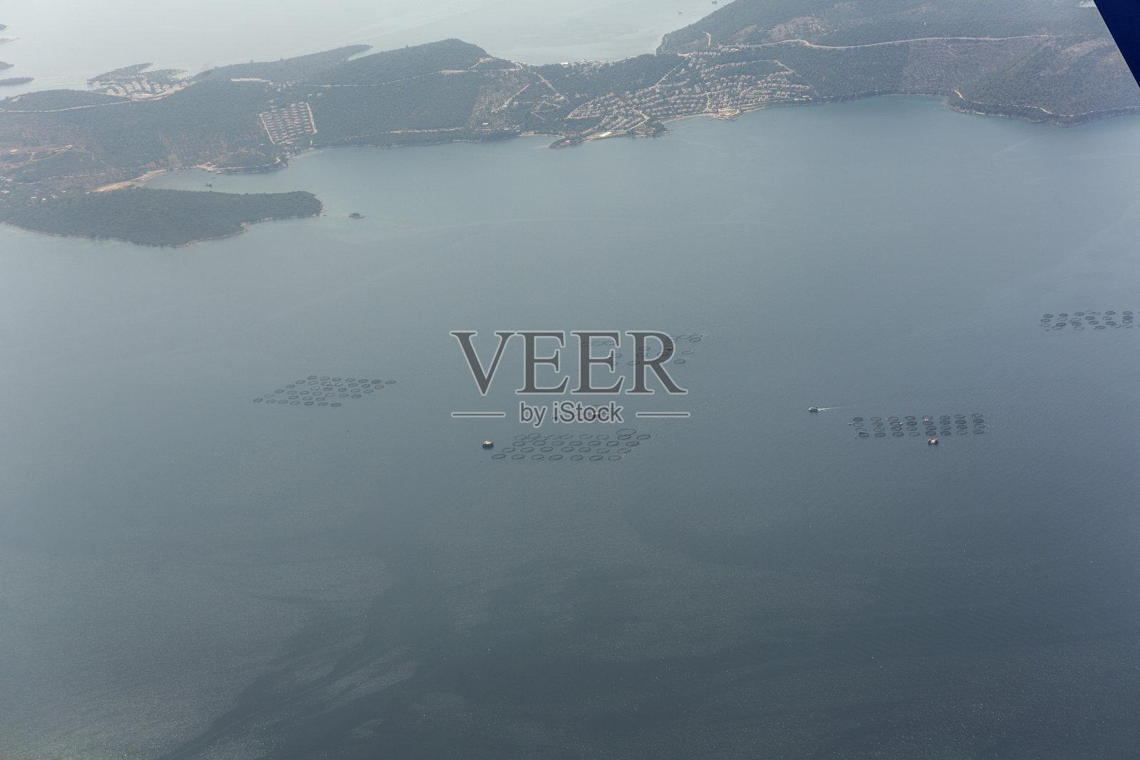 土耳其爱琴海靠近博德鲁姆格拉的gulluk海湾kiddle dalyan附近的渔场照片摄影图片