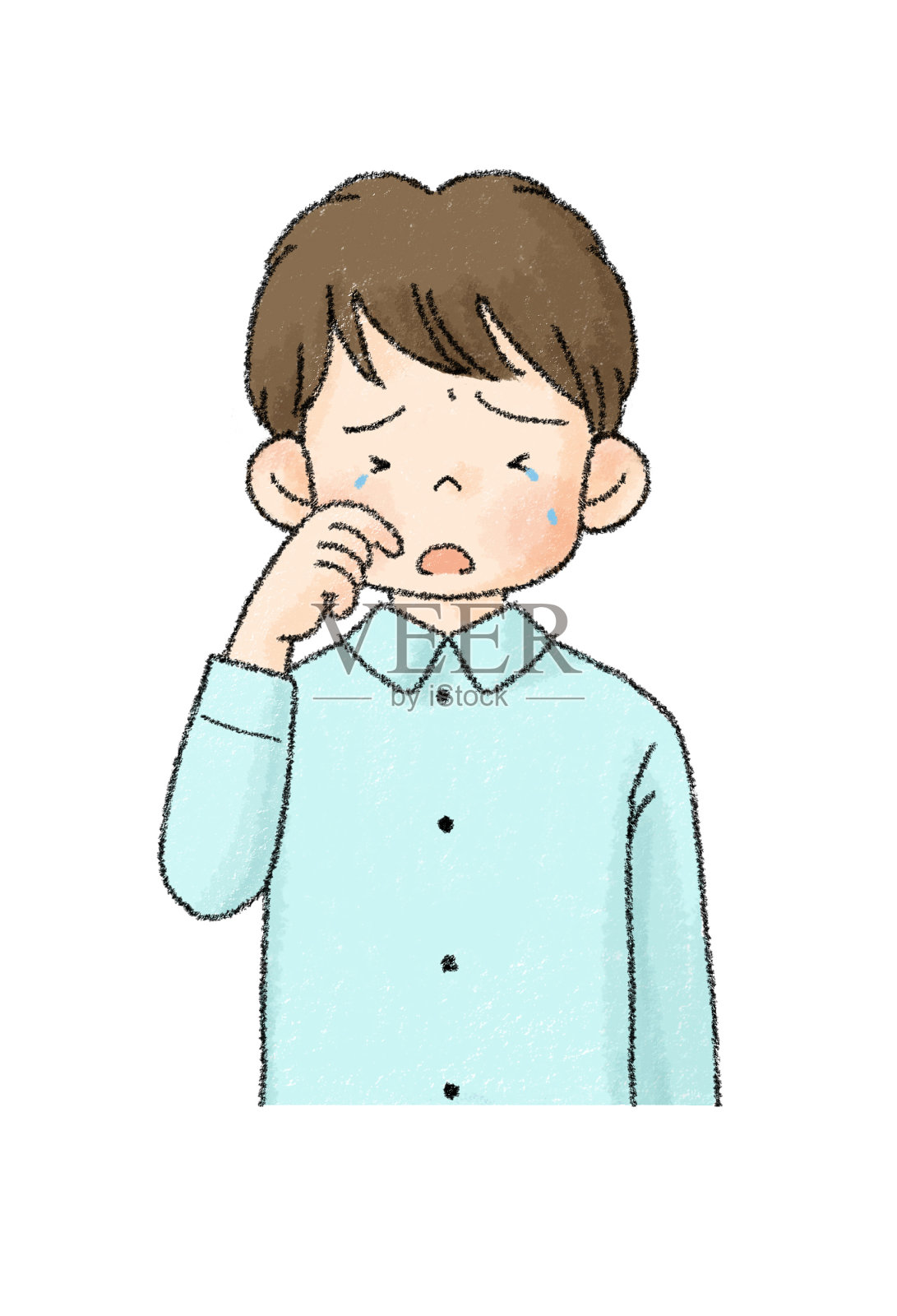 情感表达插图(男孩)插画图片素材