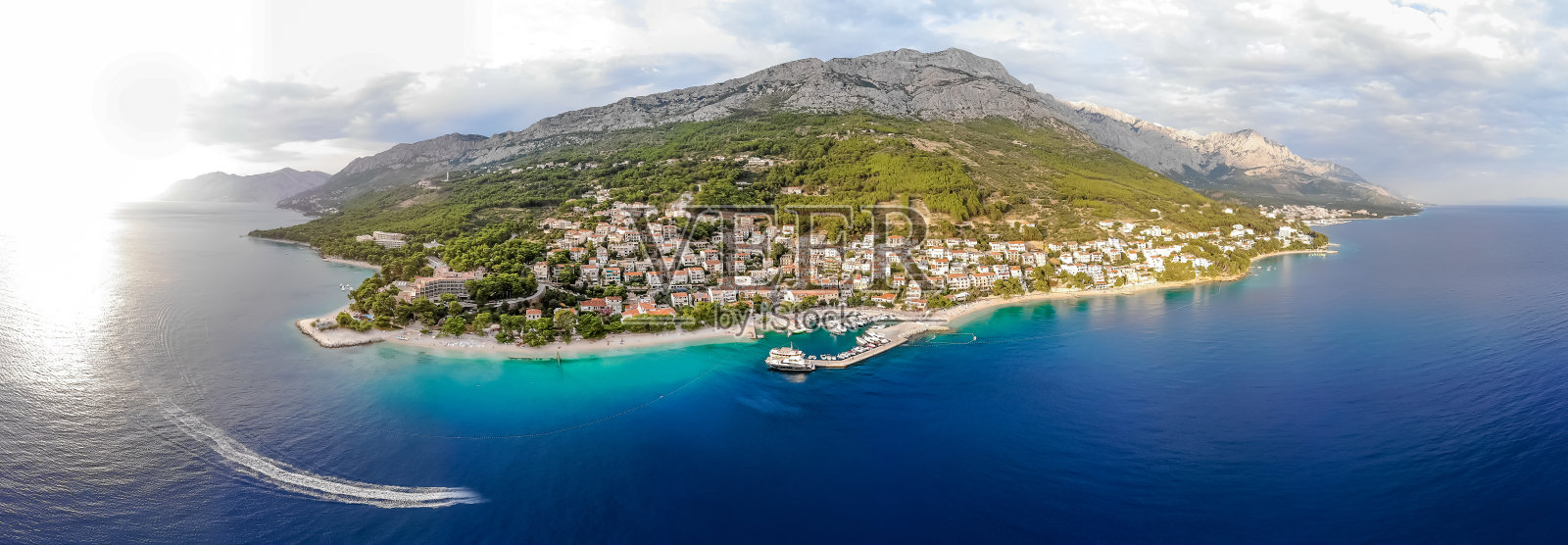 克罗地亚夏天的鸟瞰图照片摄影图片