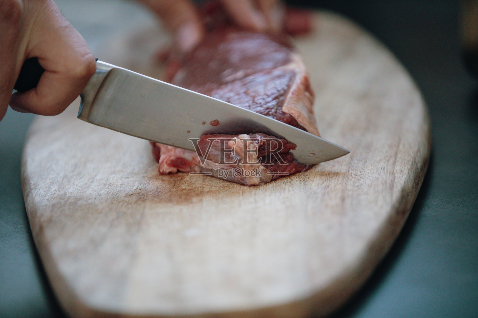 屠夫切牛肉照片摄影图片