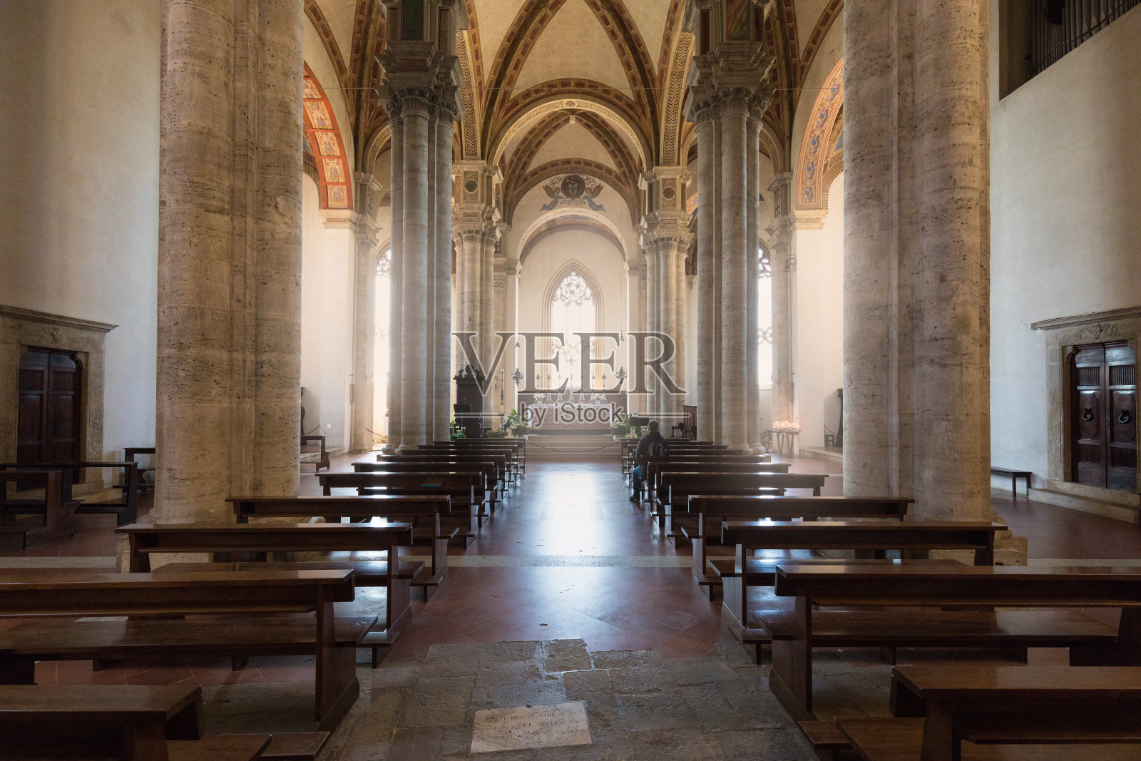 意大利皮恩扎美丽的意大利教堂。佛罗伦萨地区照片摄影图片