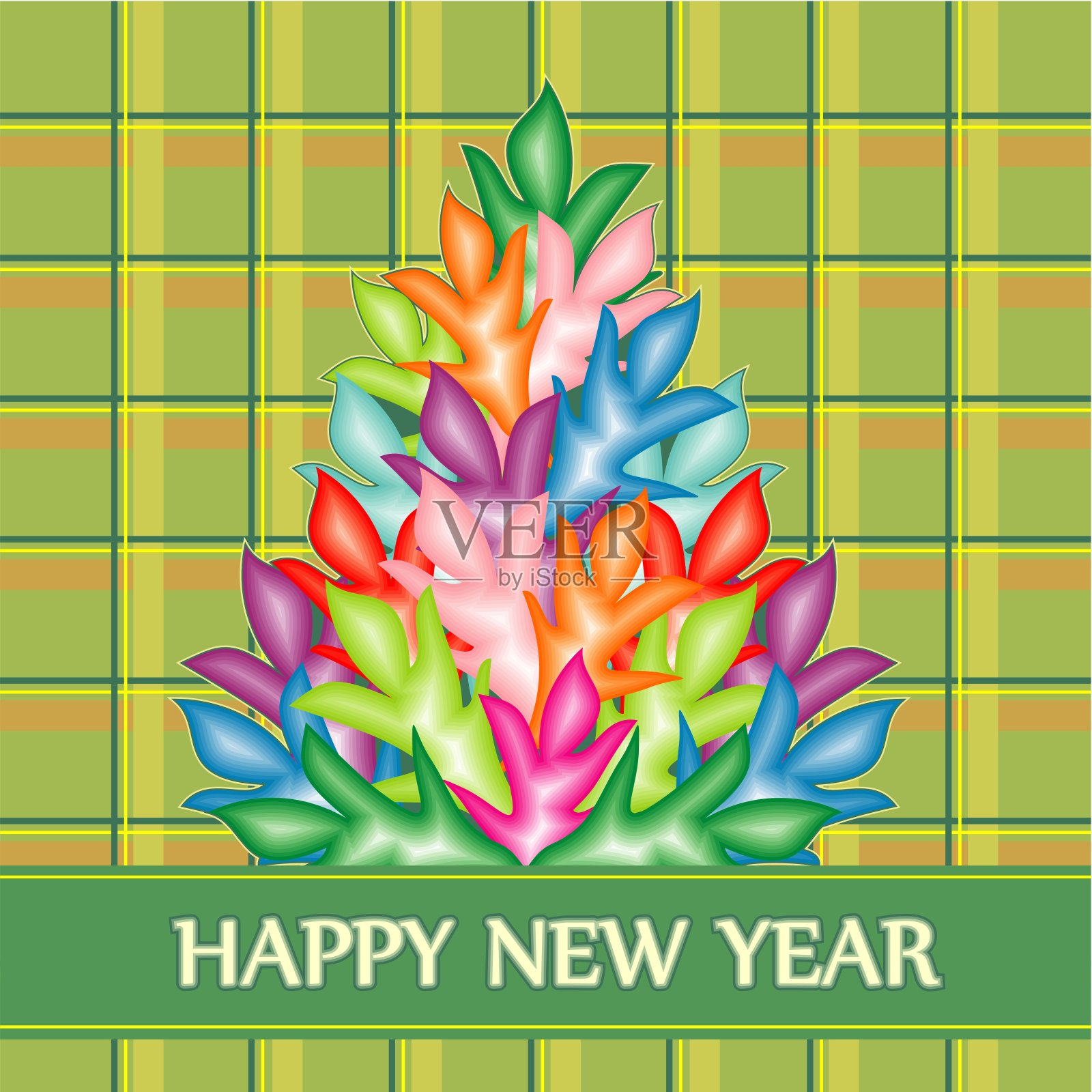 抽象圣诞背景，向量设计模板素材