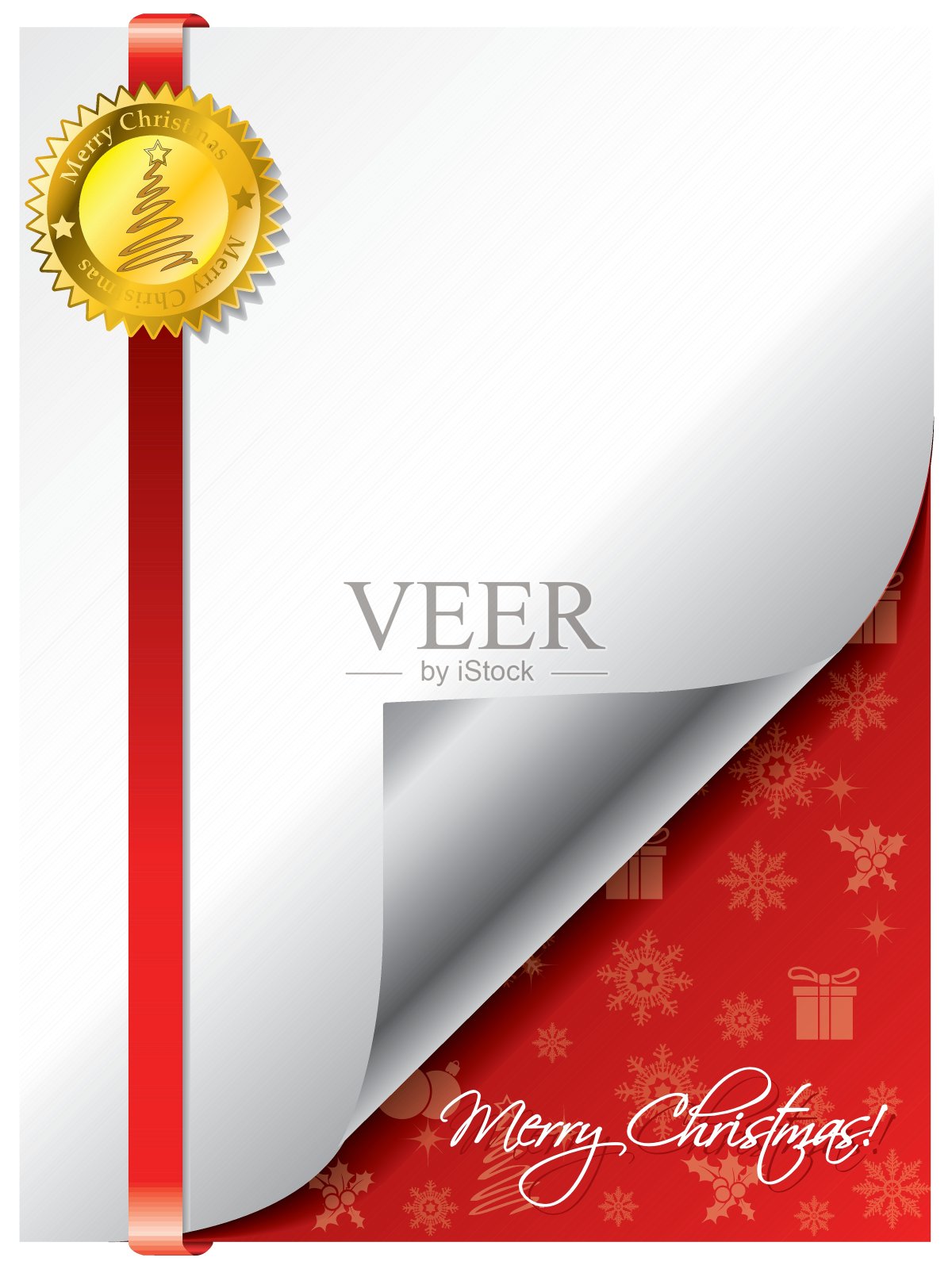 密封的圣诞祝福设计模板素材