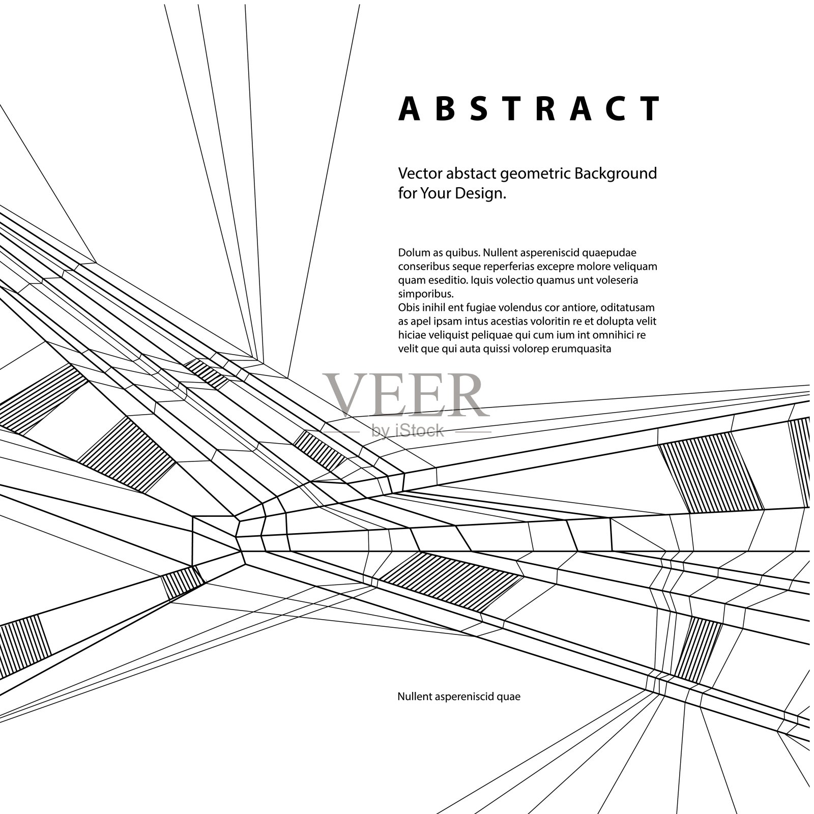 矢量抽象几何背景，技术风格的黑色和whi设计模板素材