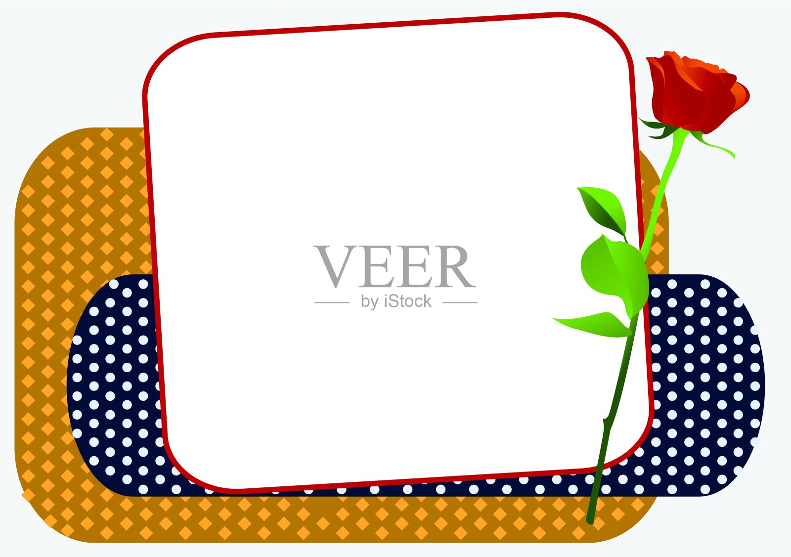 背景与玫瑰设计模板素材