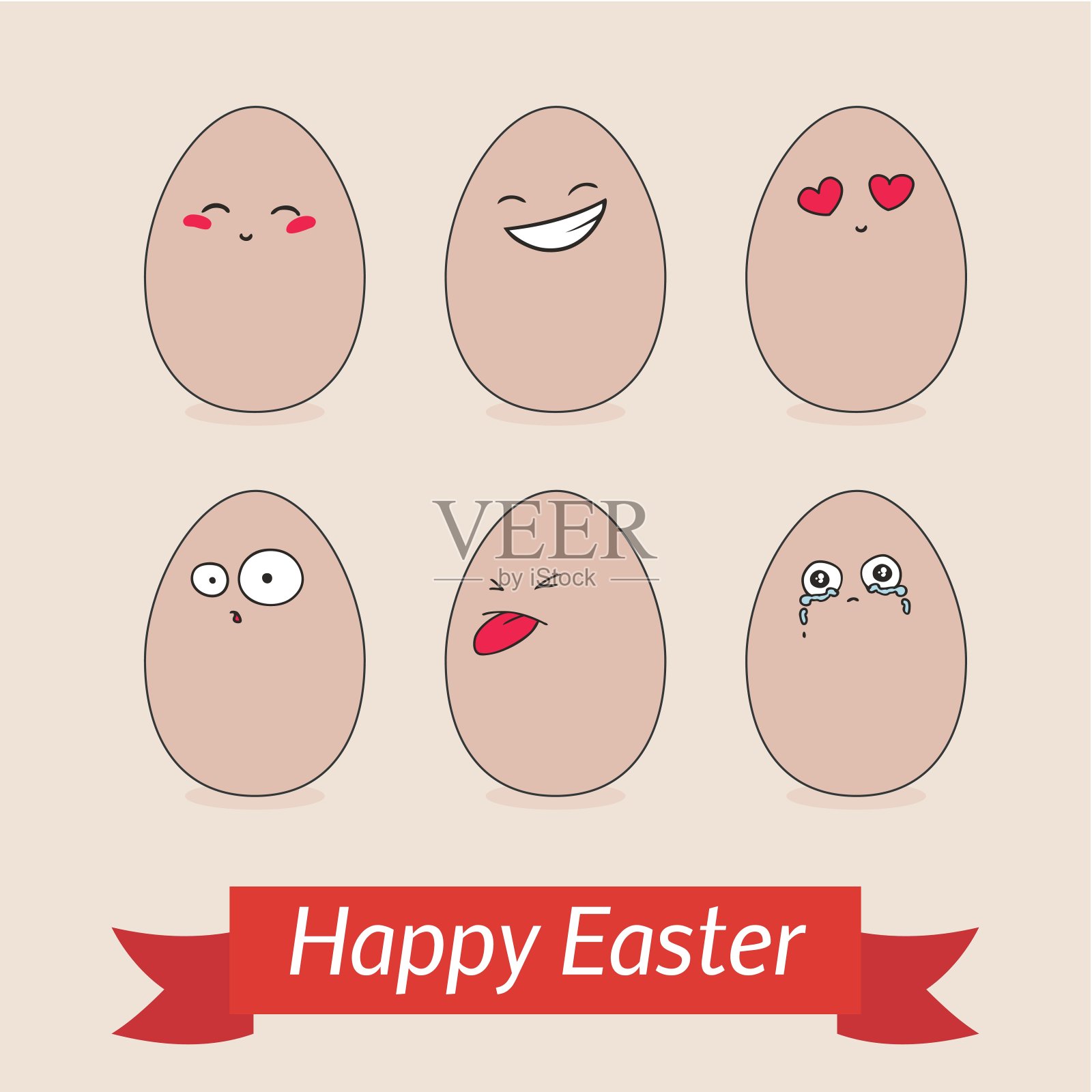 复活节快乐卡片模板设计模板素材