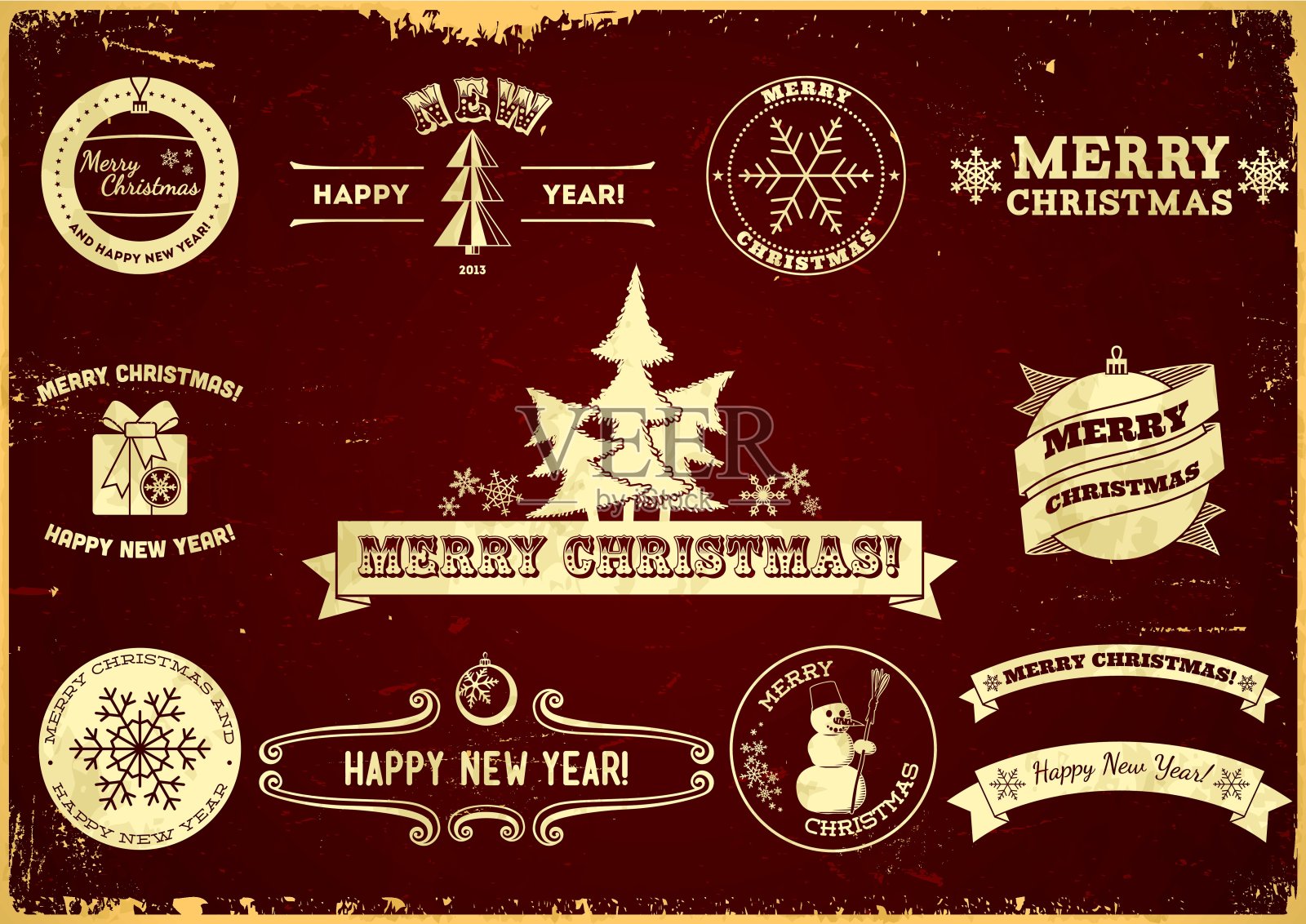 圣诞节的设计元素设计模板素材