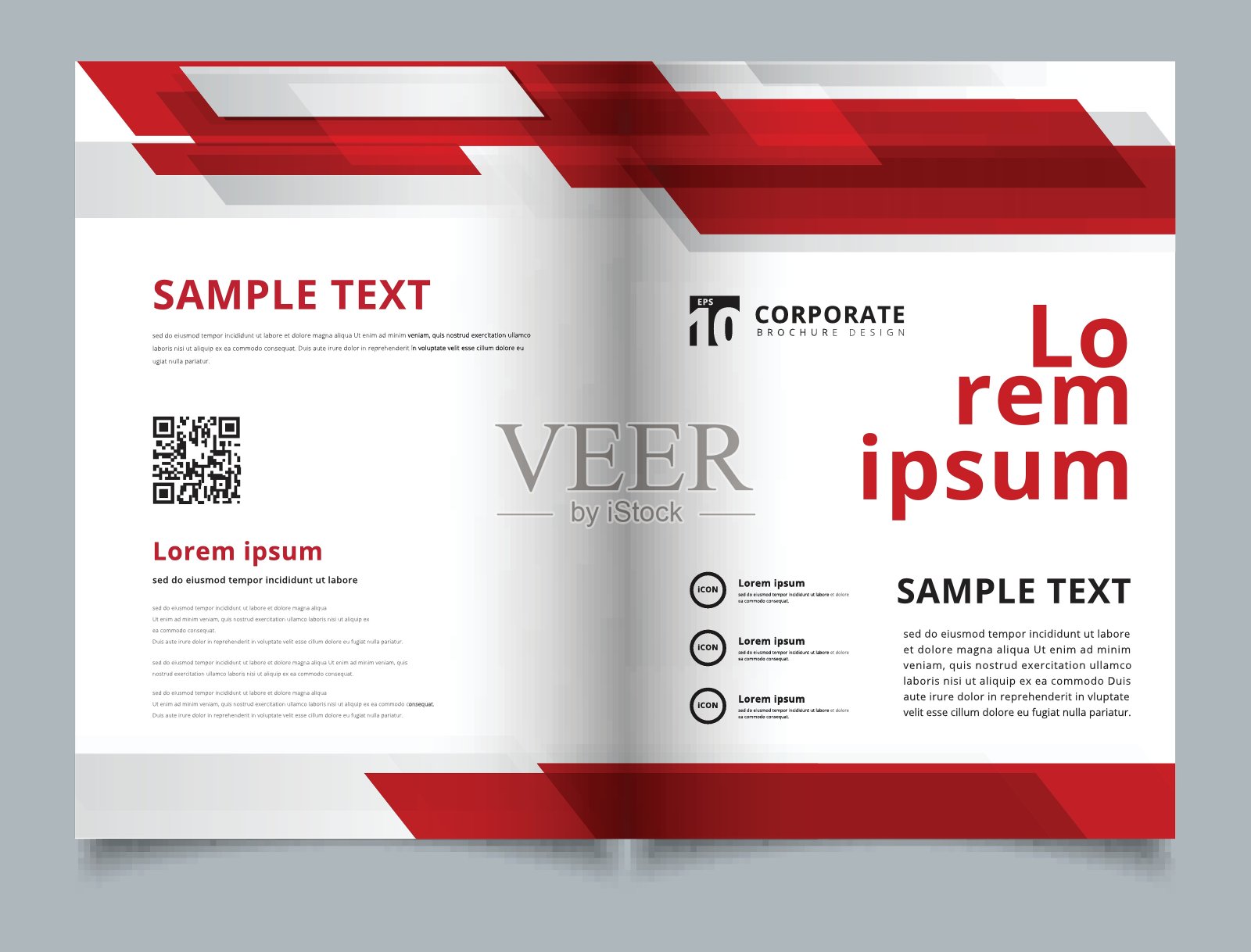 抽象技术几何红色光泽运动背景。设计模板素材