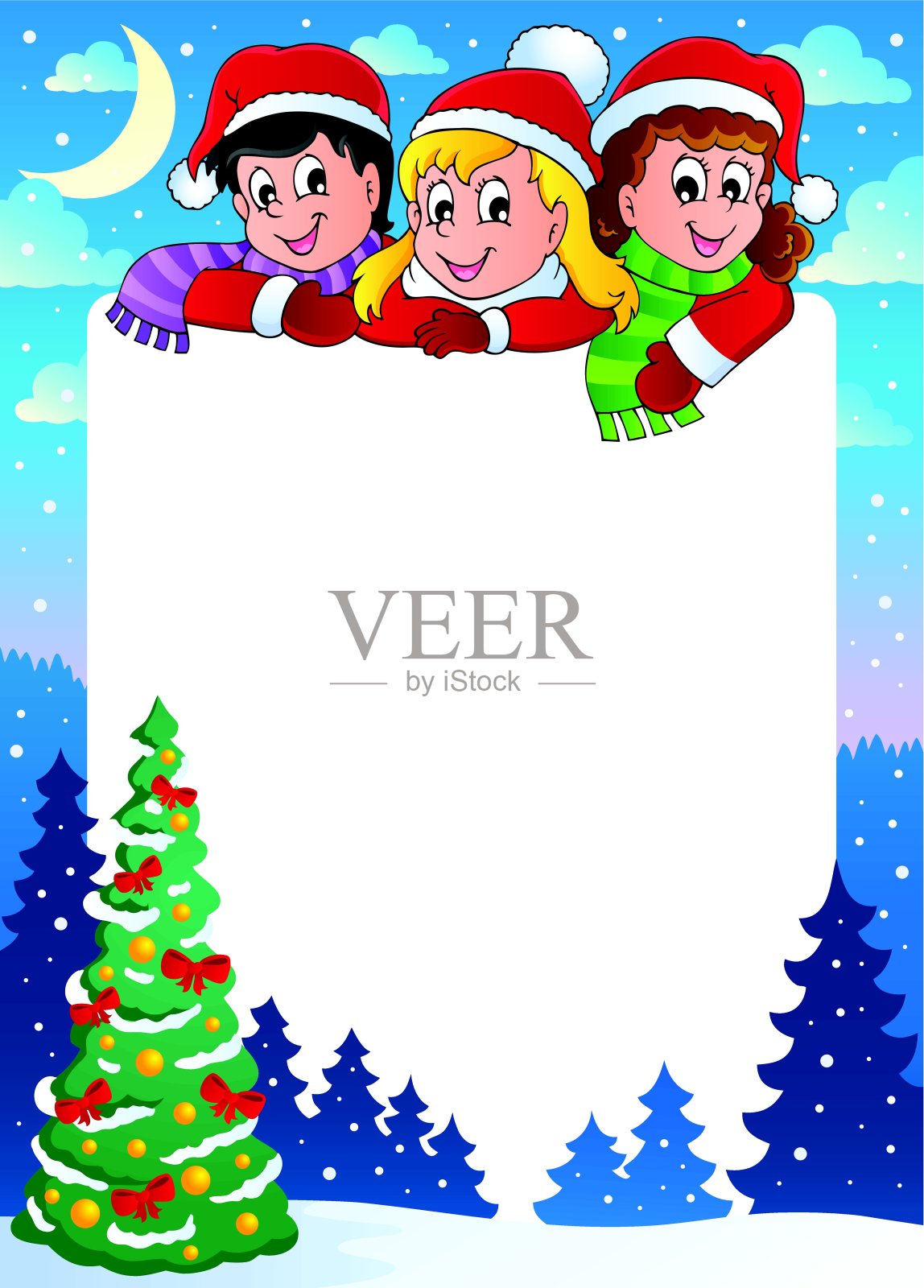 圣诞主题框架3设计模板素材