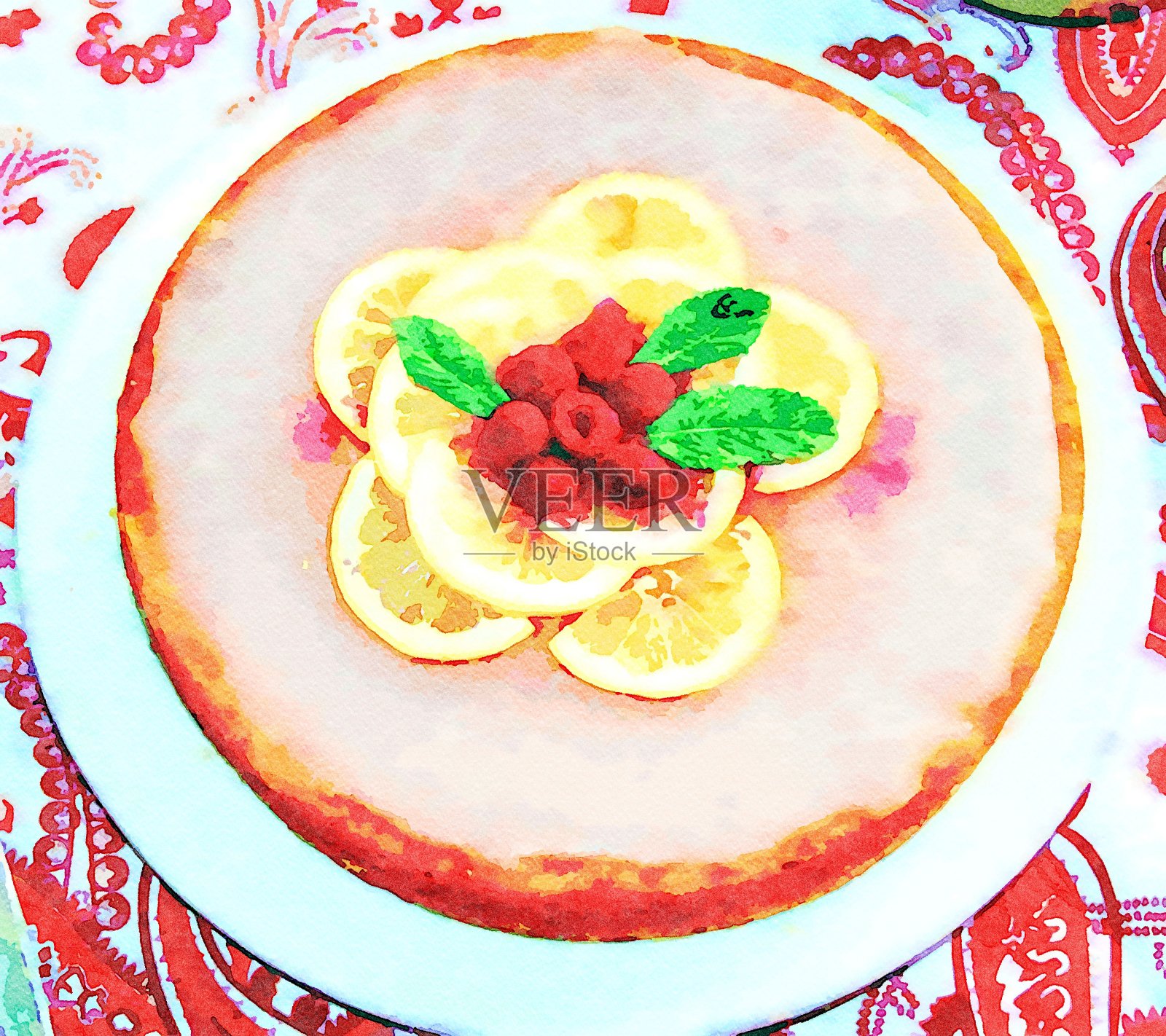 传统的意大利复活节蛋糕。作为复活节快乐的祝福照片摄影图片