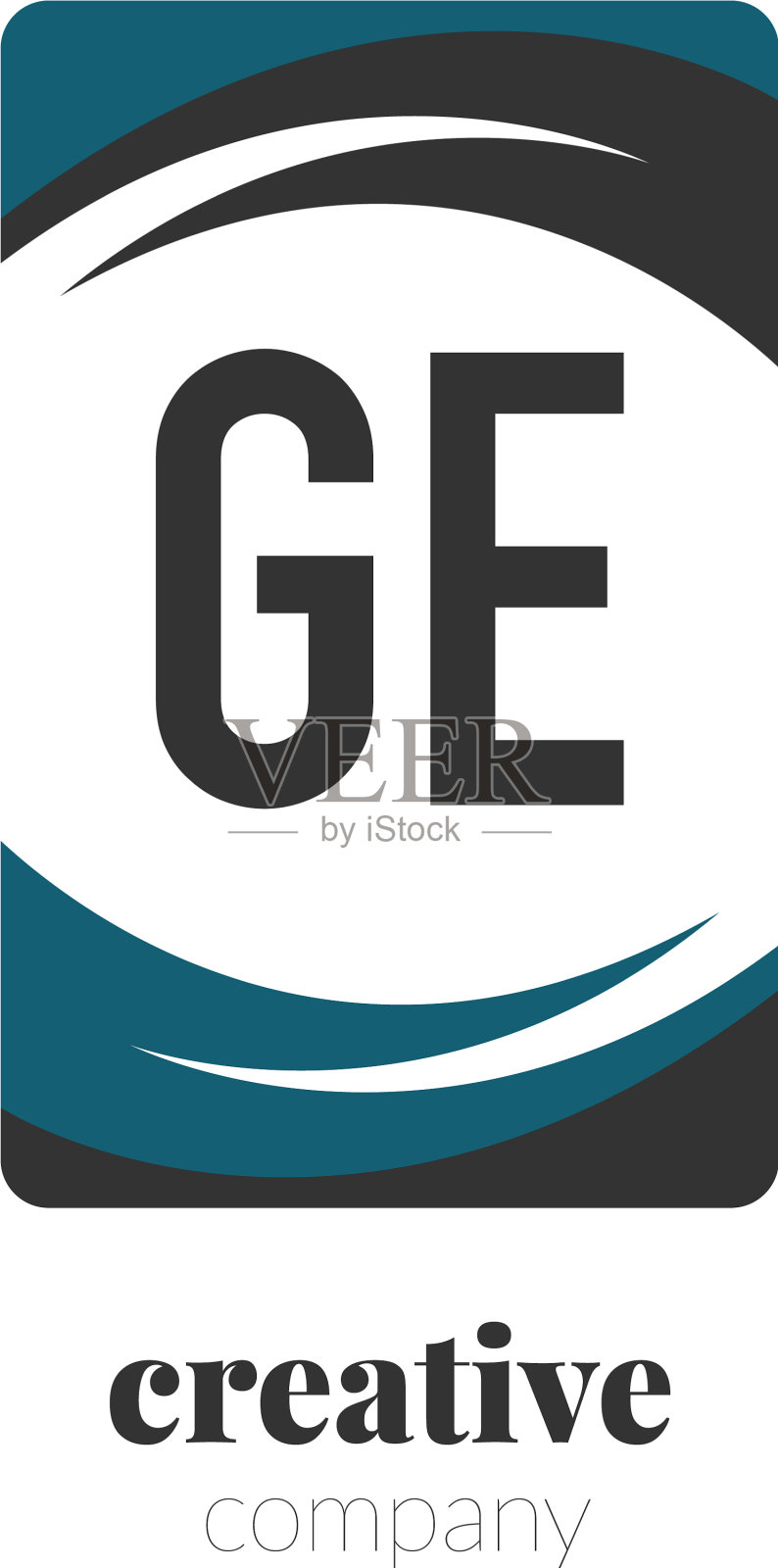 首字母ge创意抽象标志模板插画图片素材