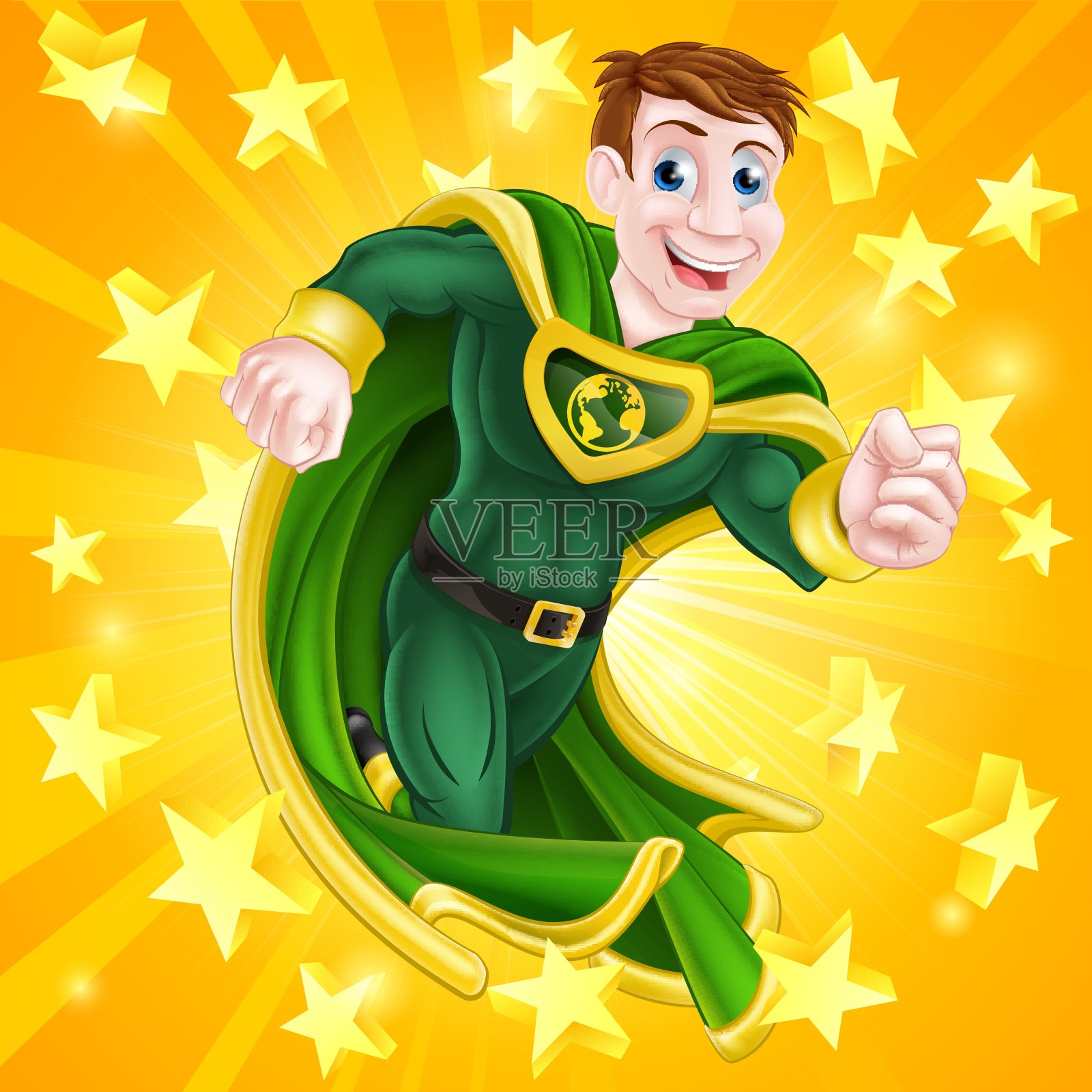 环境超级英雄插画图片素材