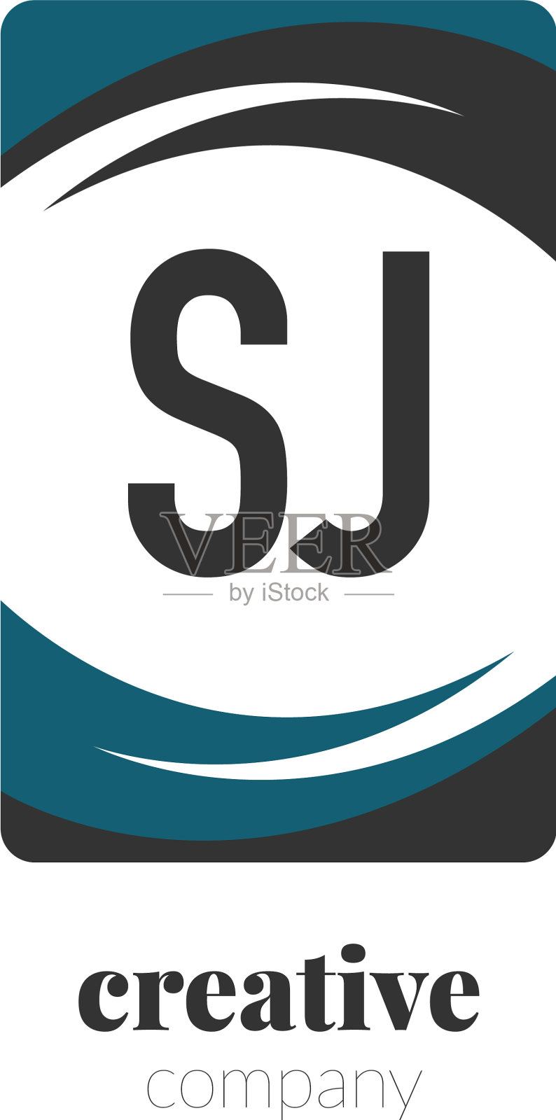 首字母sj创意抽象标志模板插画图片素材