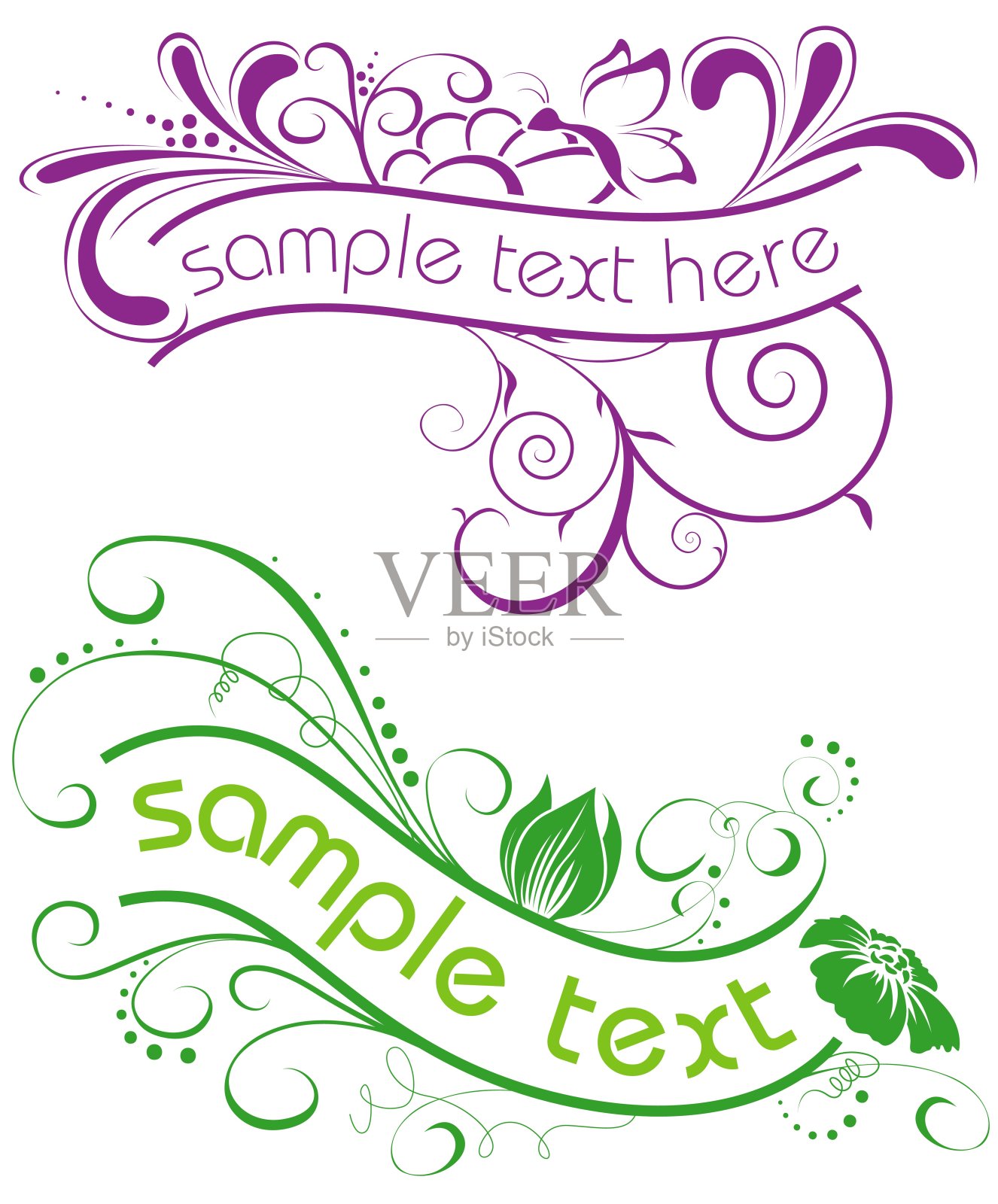 花型框架插画图片素材