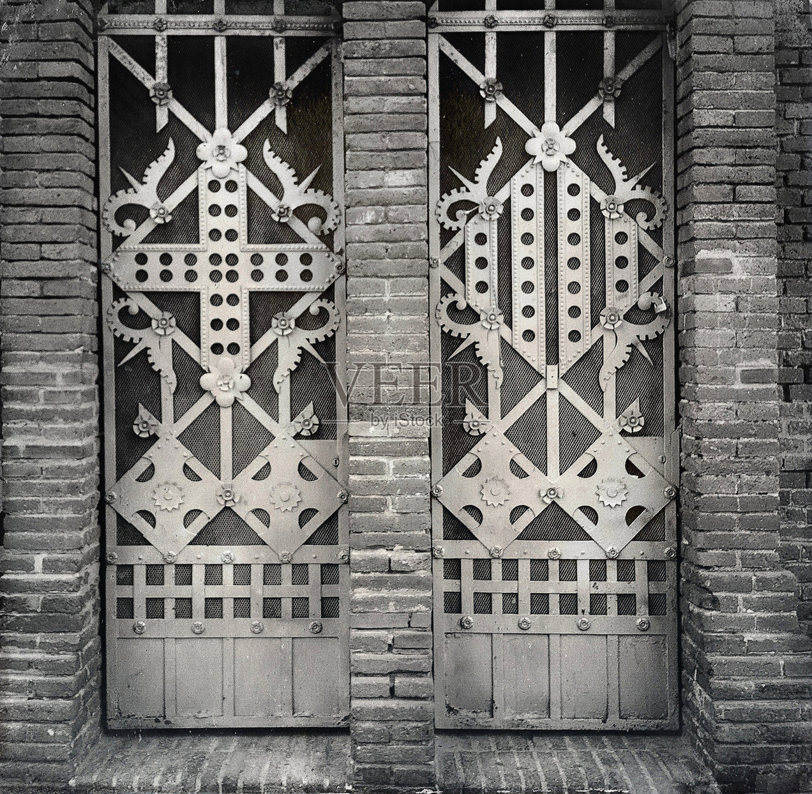 旧金属门的细节照片摄影图片