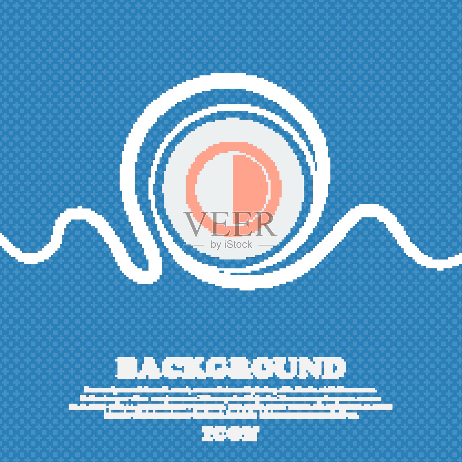 对比图标符号。蓝色和白色的抽象背景与空间斑点的文本和您的设计。向量插画图片素材