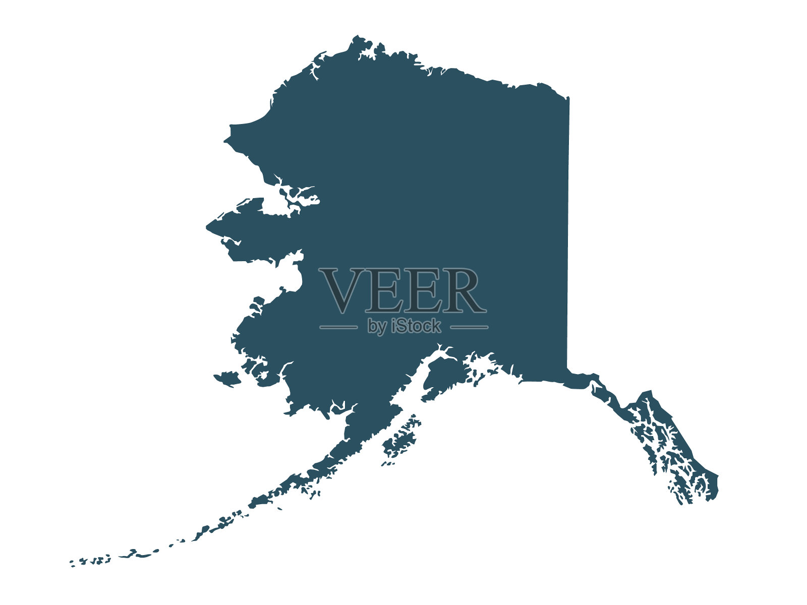 阿拉斯加的地图插画图片素材