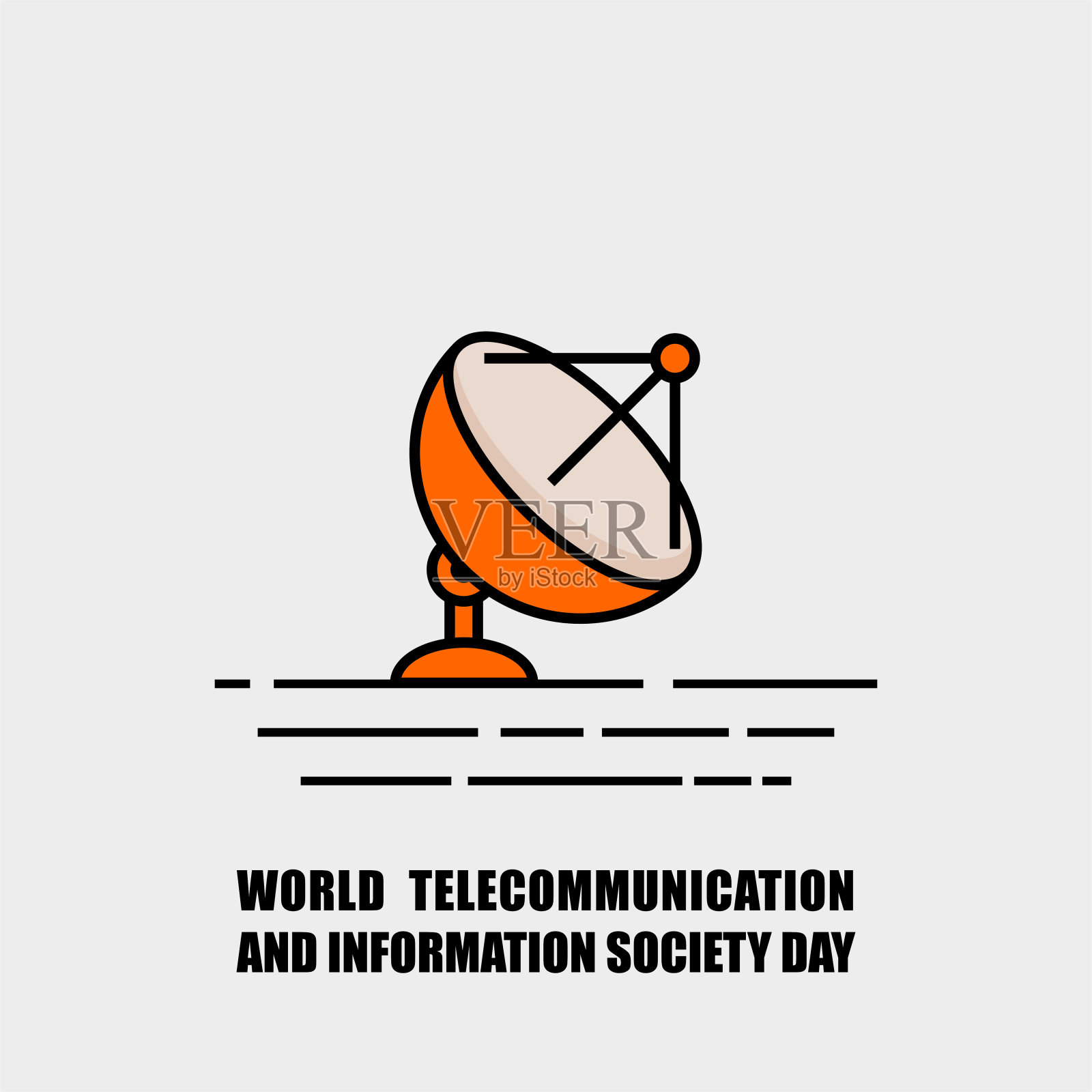 世界电信和信息社会日插画图片素材